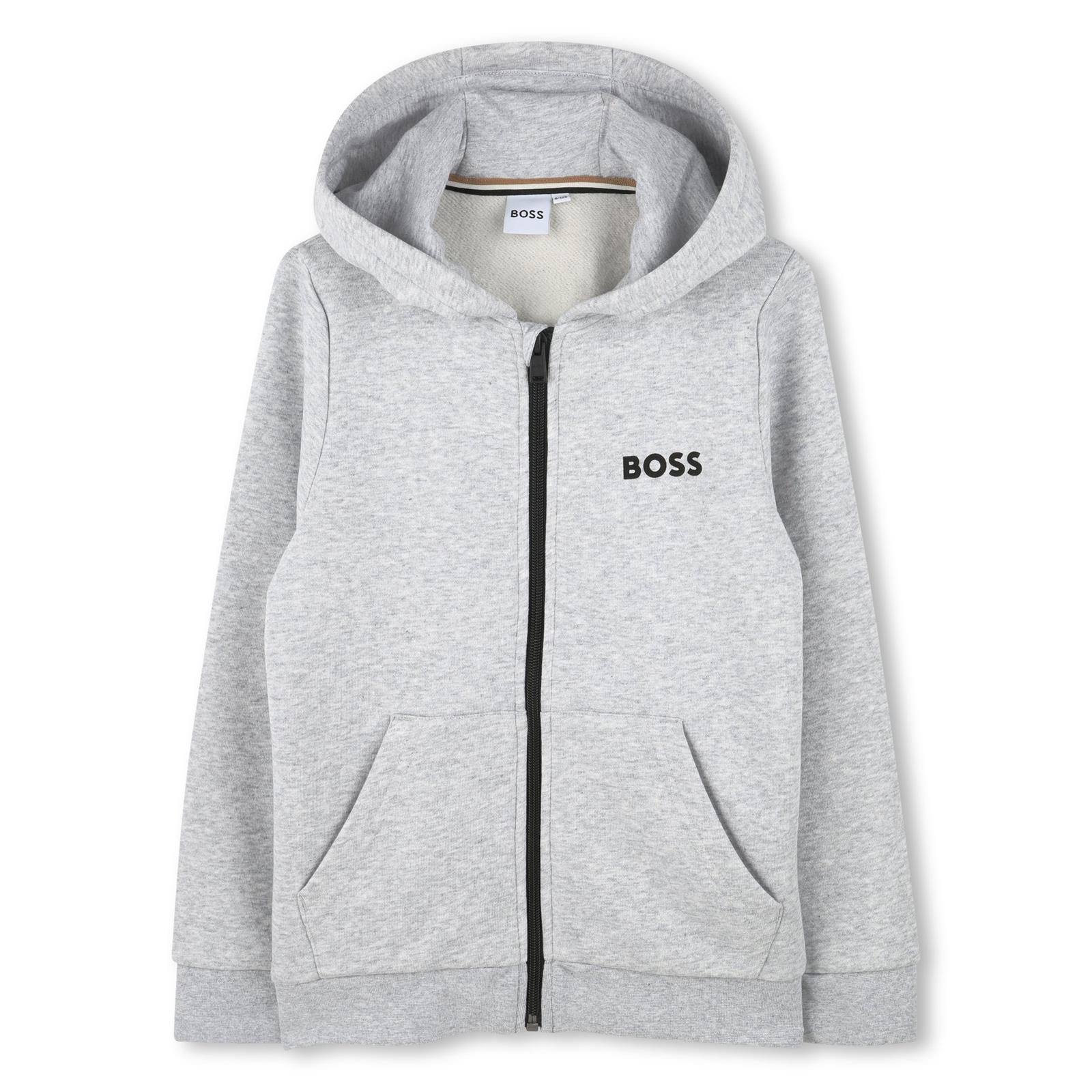Hoodie com Capuz Boss Cinzento Criança