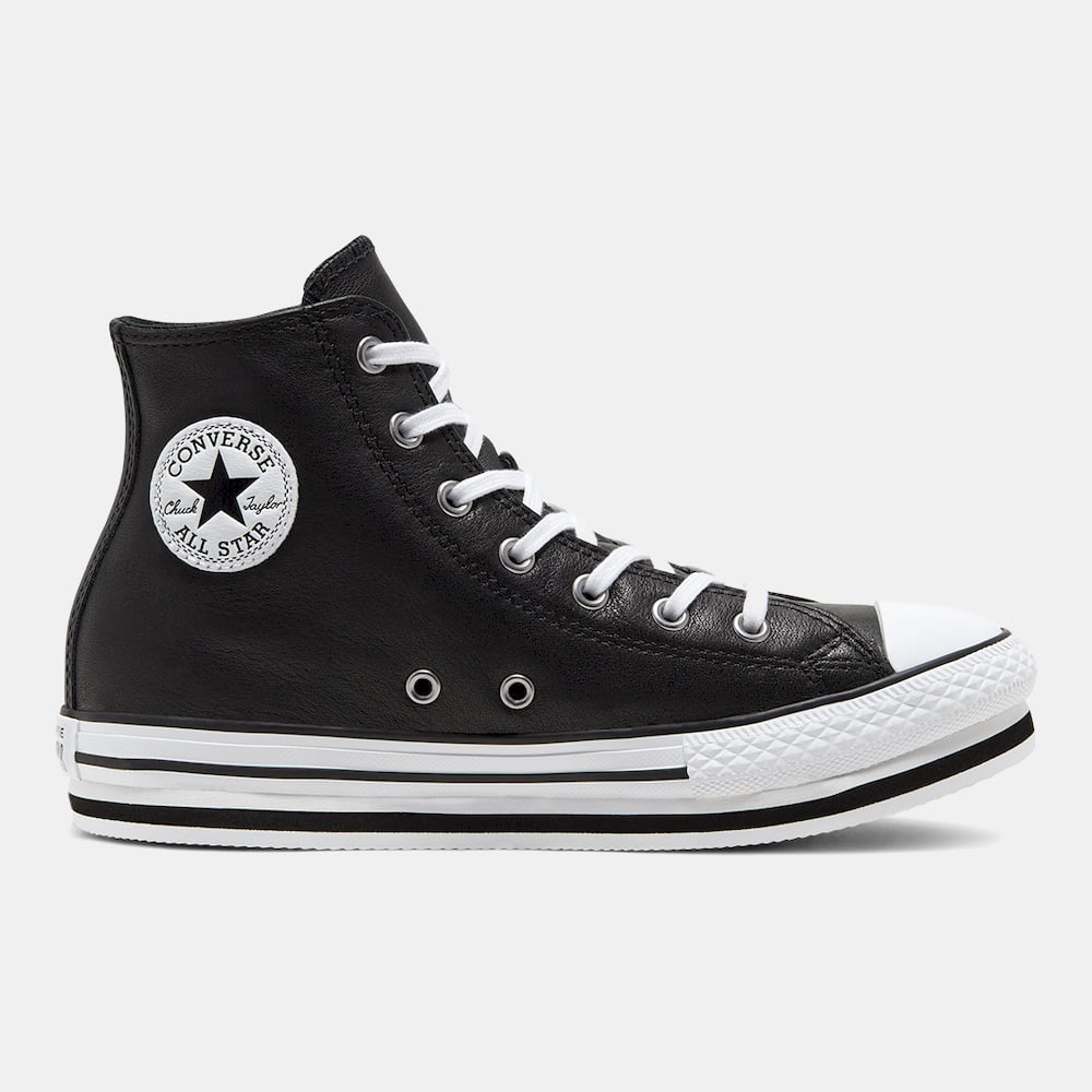 Botas All Star-Converse Plataforma em Pele Preto - Main Image