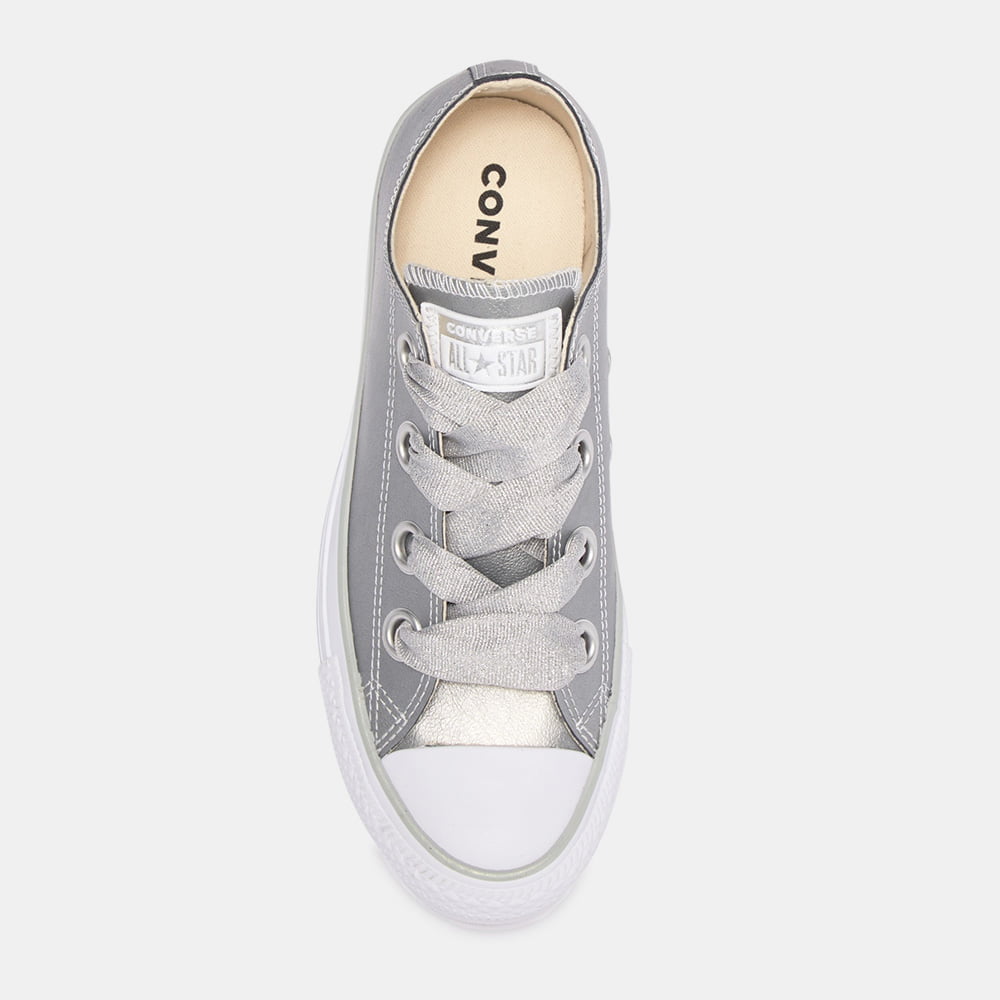 All Star Converse Sapatilhas Sneakers Shoes 561695c Metal.silv Preateado Metal Shot1