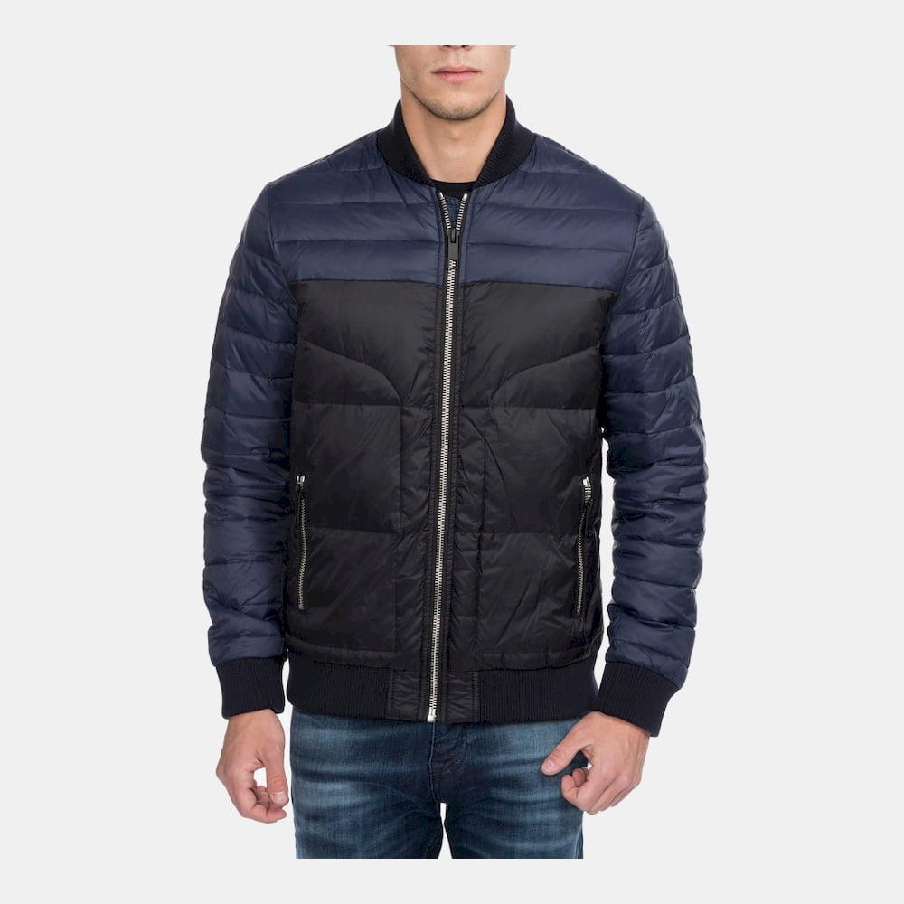 Antony Morato Blusão Jackets Mmco00412 Blue Black Azul Preto Shot6