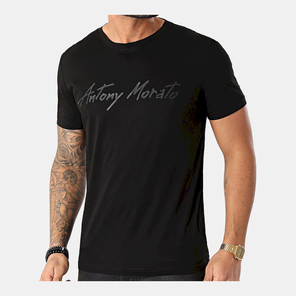 Antony Morato T Shirt Mmks01858 Black Preto Shot4