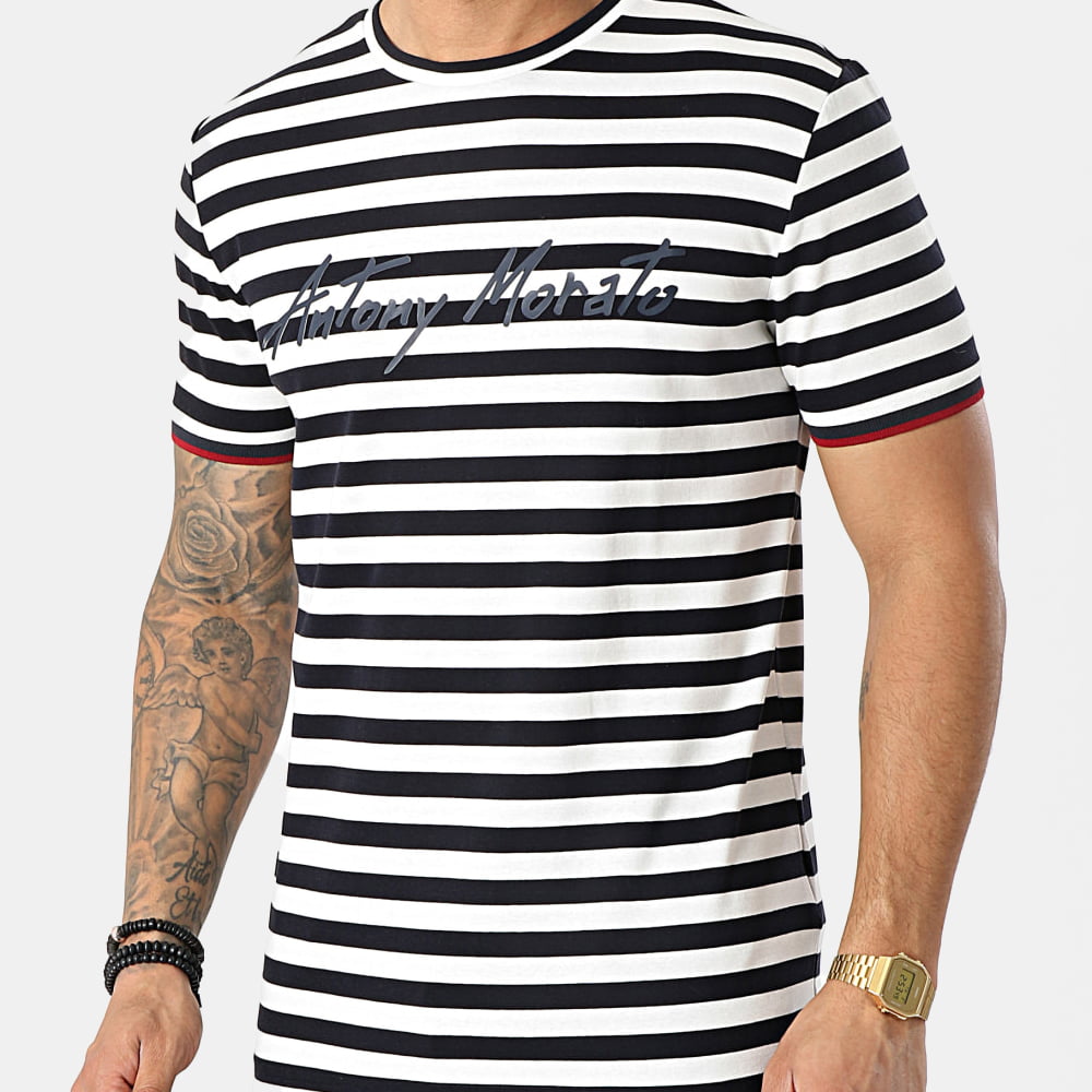Antony Morato T Shirt Mmks02040 Blue M.str Azul Str Shot1
