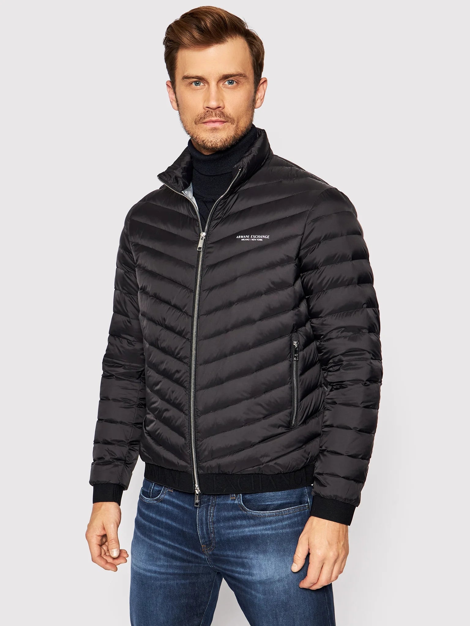 Armani Blusao Jackets 8nzb52 Znw3z Black Preto_shot1