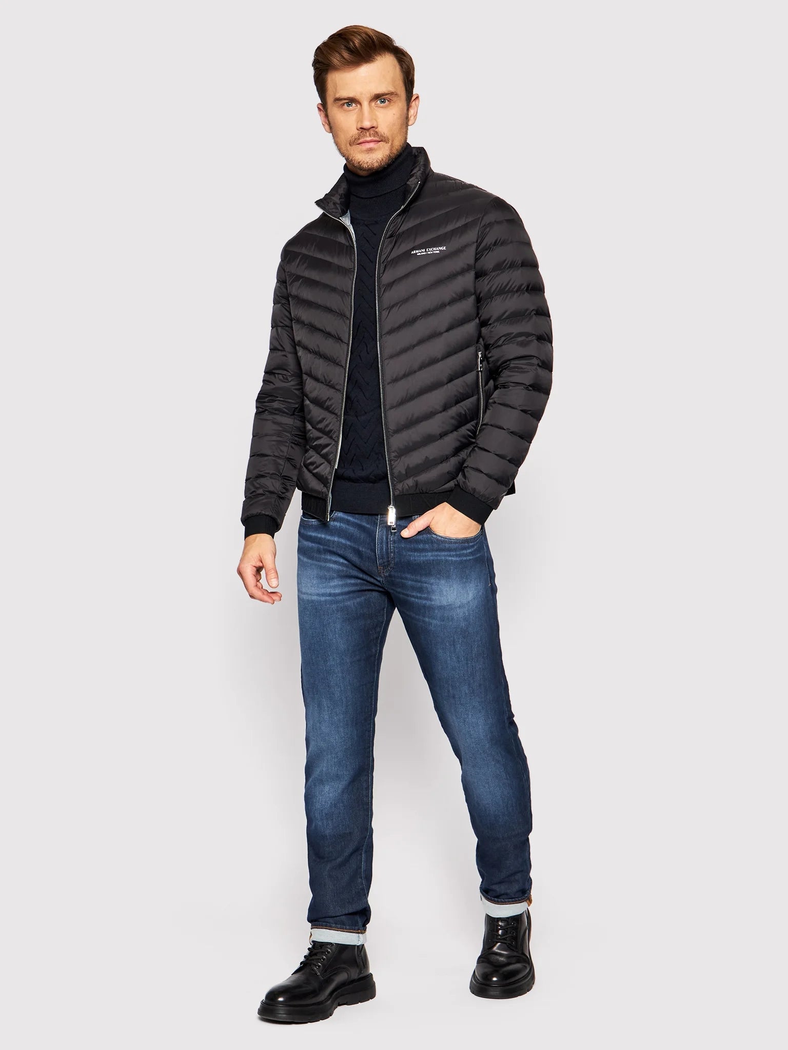 Armani Blusao Jackets 8nzb52 Znw3z Black Preto_shot2