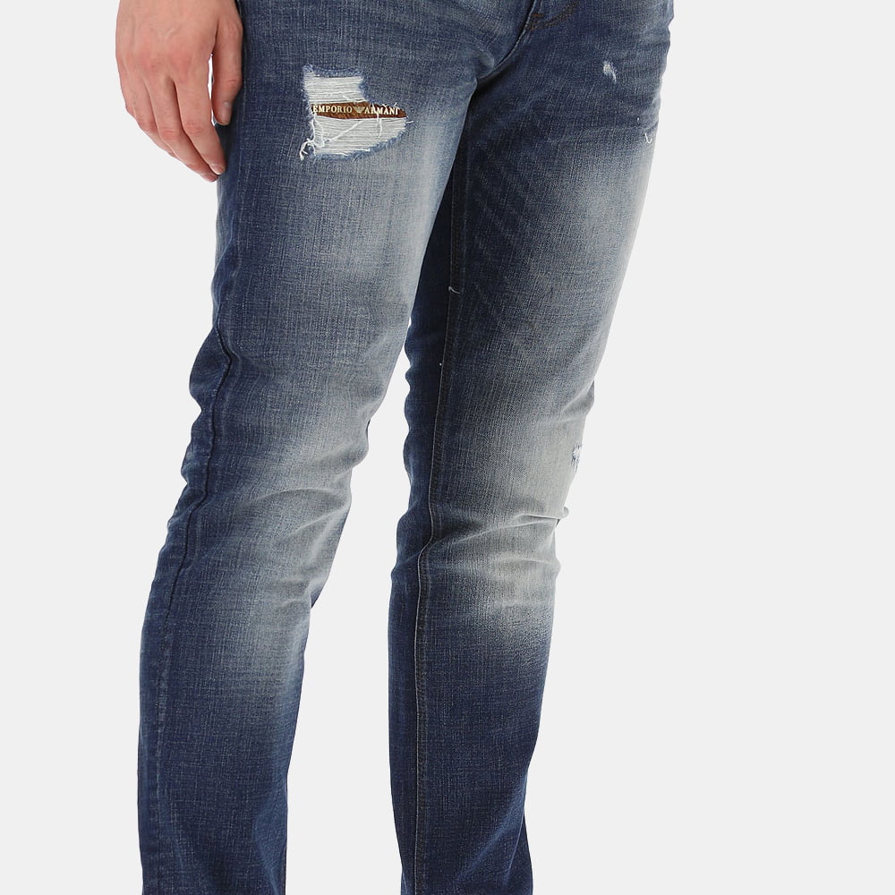 Armani Calças Emporio Trousers 1j06 1d6yz Denim Denim Shot5