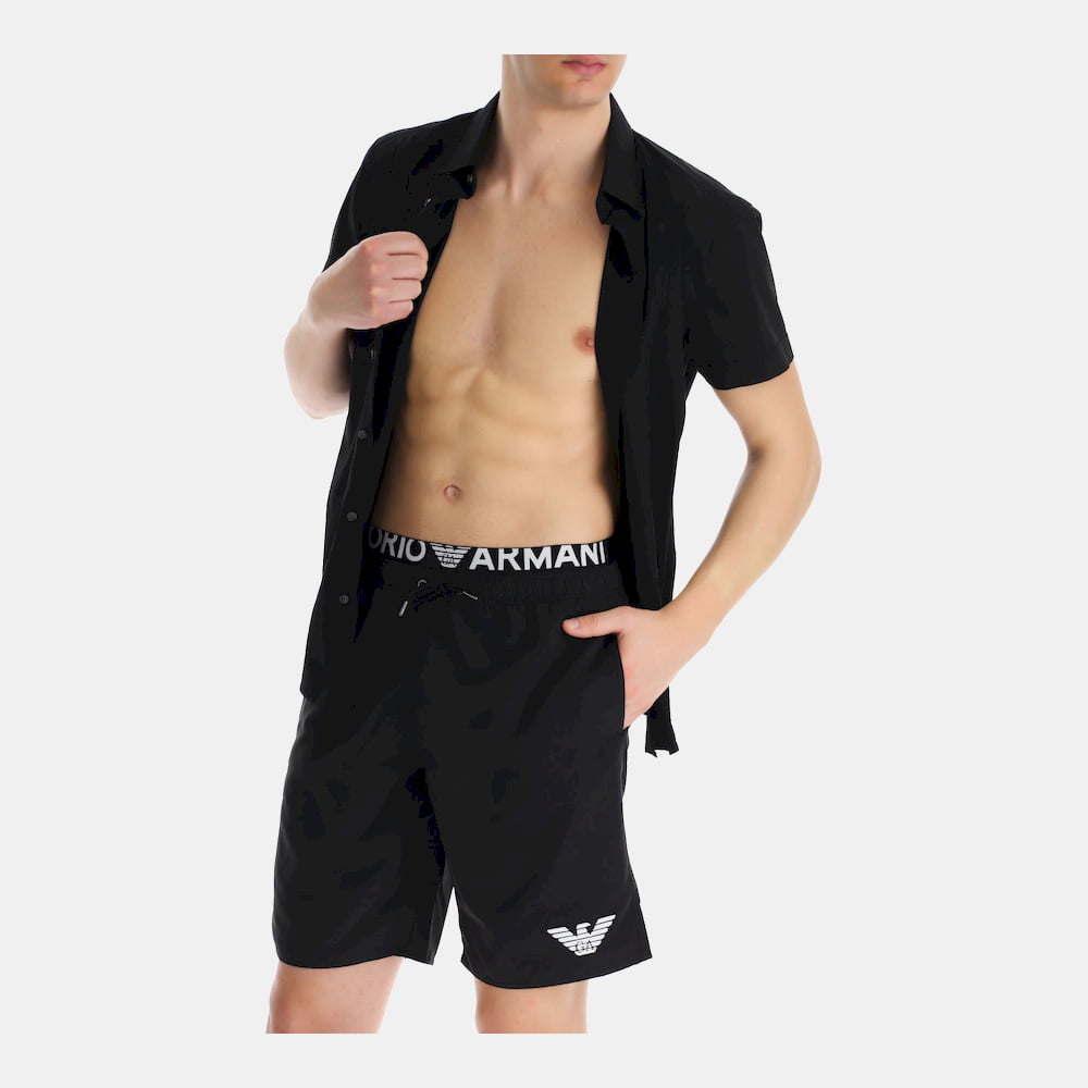 Armani Calcao De Banho Swim Shorts 1753 2r432 Black Preto Shot10