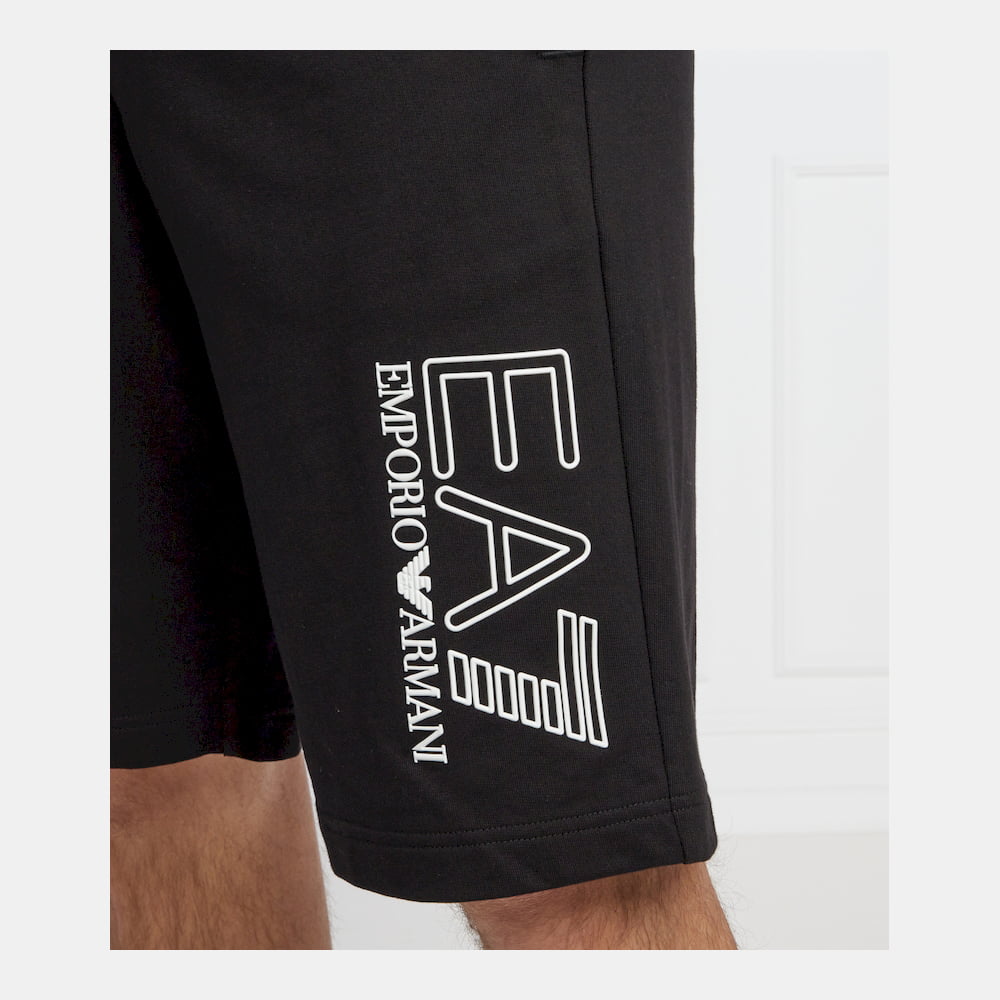 Armani Calcao Shorts Ps73 Pj05z Blk White Preto Branco Shot2