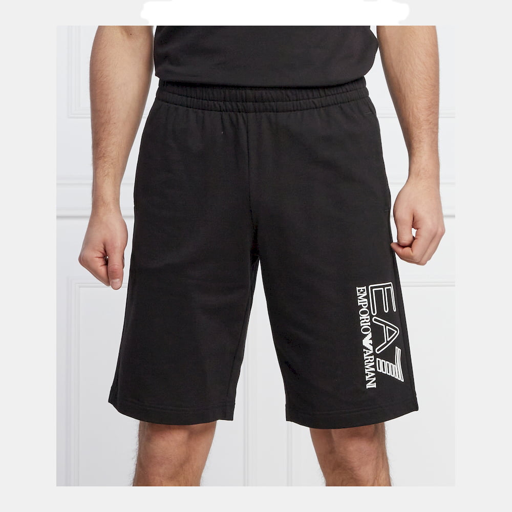 Armani Calcao Shorts Ps73 Pj05z Blk White Preto Branco Shot8