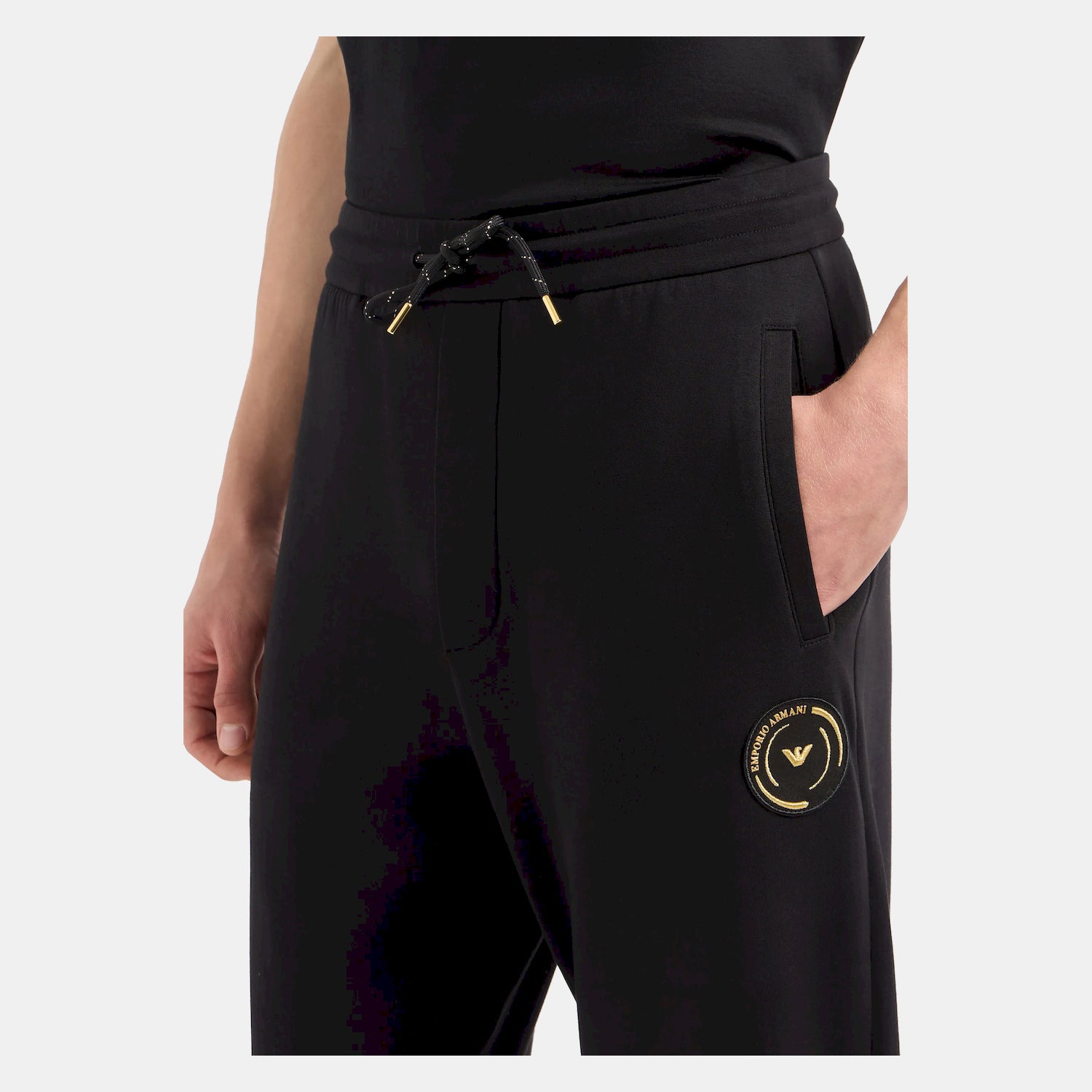 Armani Calcas Training Pants 3d1pd0 1jhsz Blk Gold Preto Ouro_shot3