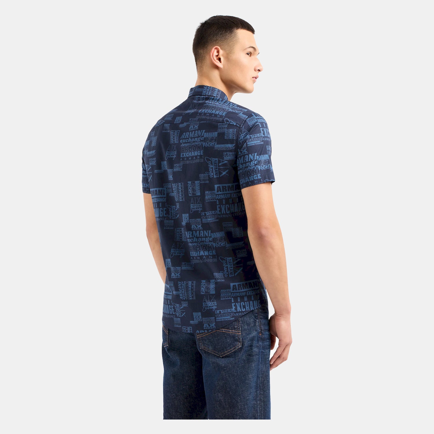 Armani Camisa Shirt 3dzc04 Zneaz Navy Blue Navy Blue_shot1
