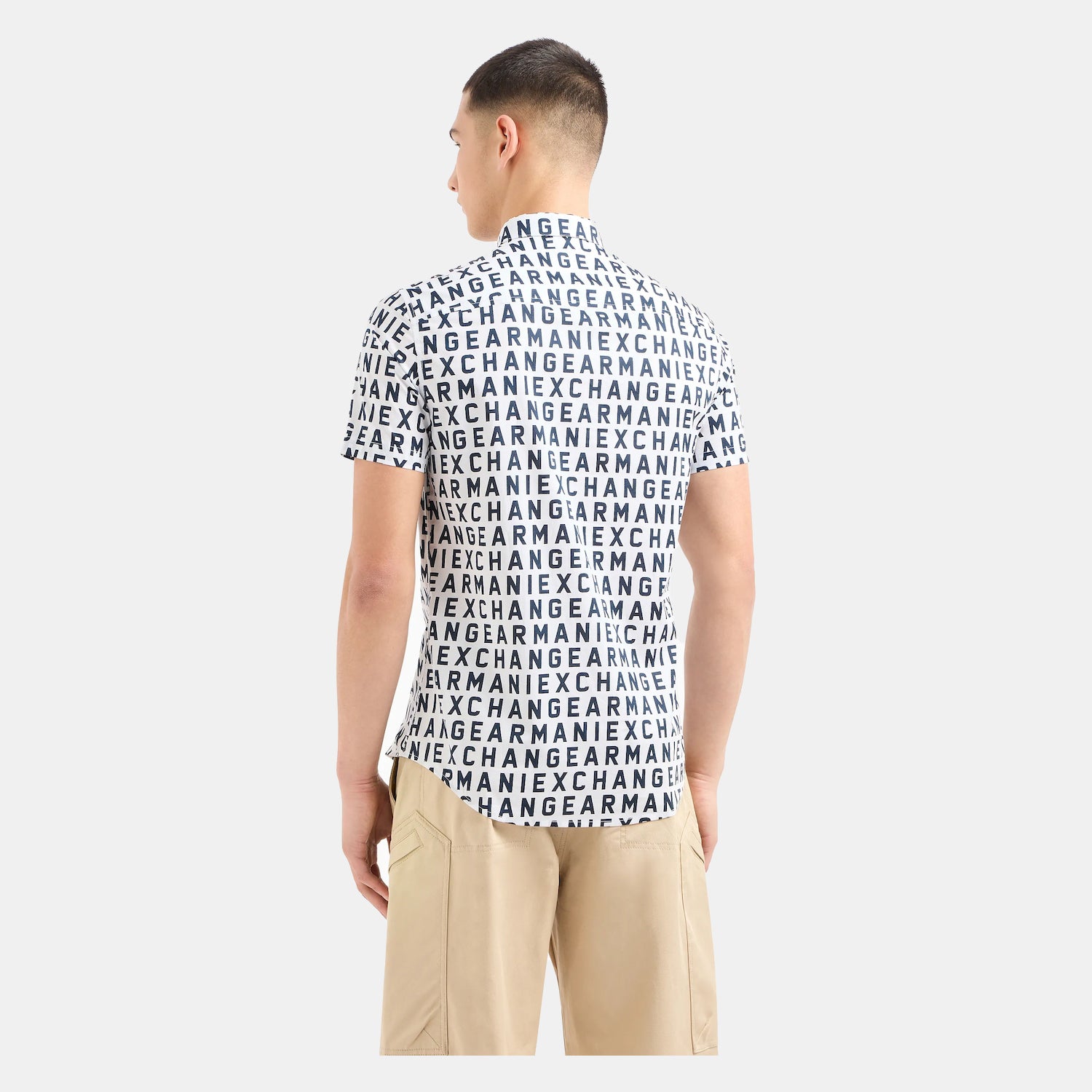 Armani Camisa Shirt 3dzc04 Zneaz White.logo Branco_shot1