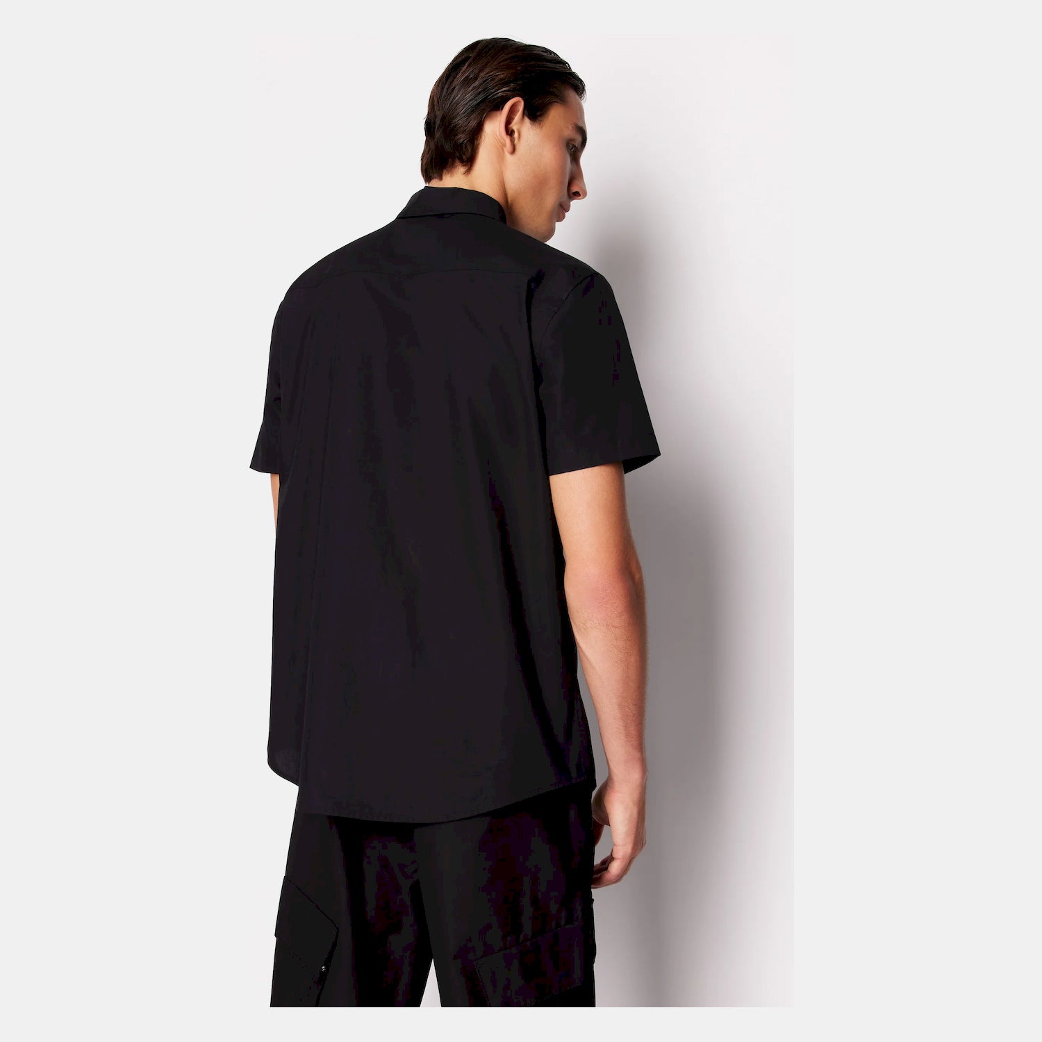 Armani Camisa Shirt 3dzc27 Znxlz Black Preto_shot1