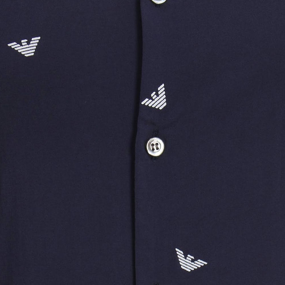 Armani Camisa Emporio Shirt 1c10 1nrez Blue Azul Shot7