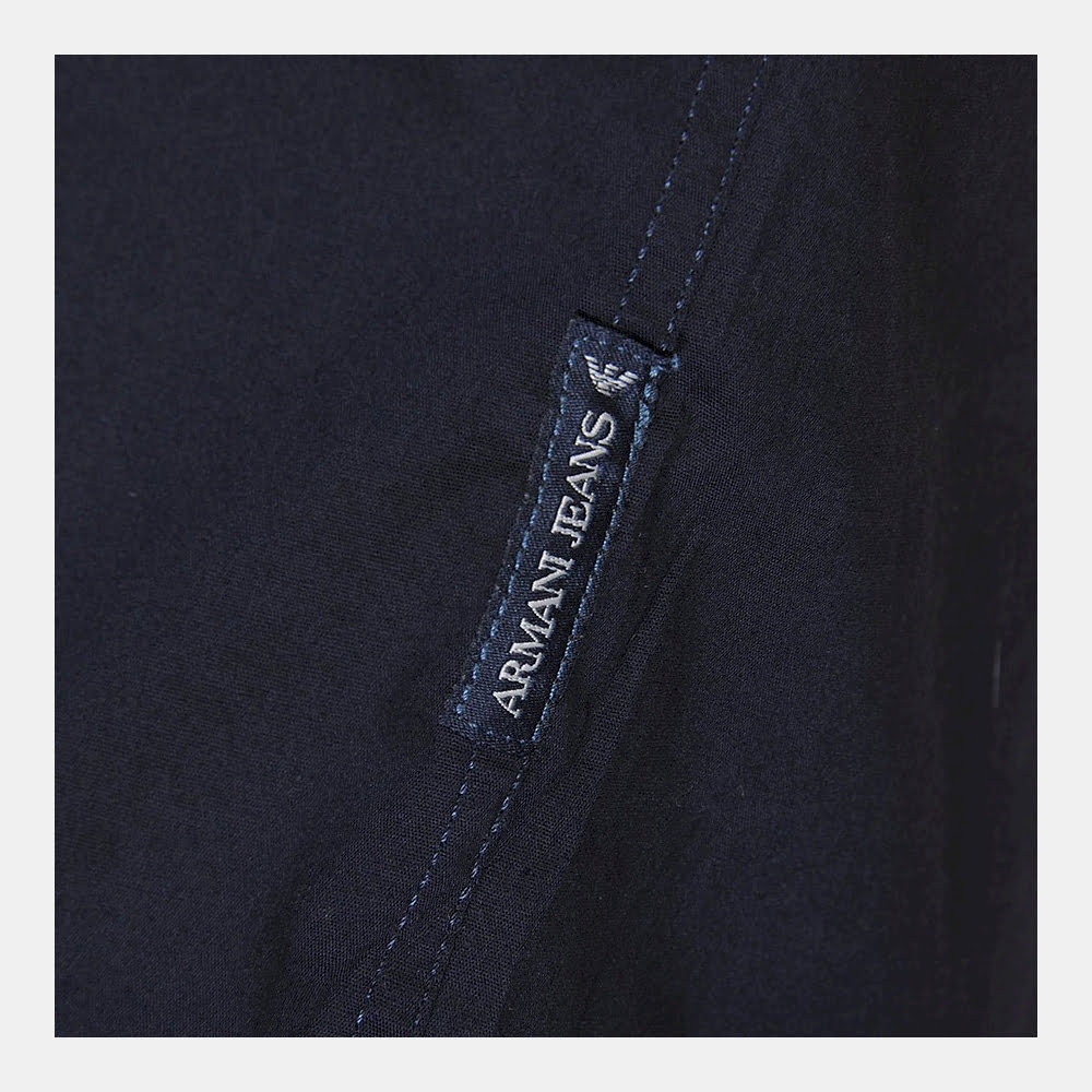 Armani Camisa Shirt B6c74 Na Black Blue Preto Azul Shot9