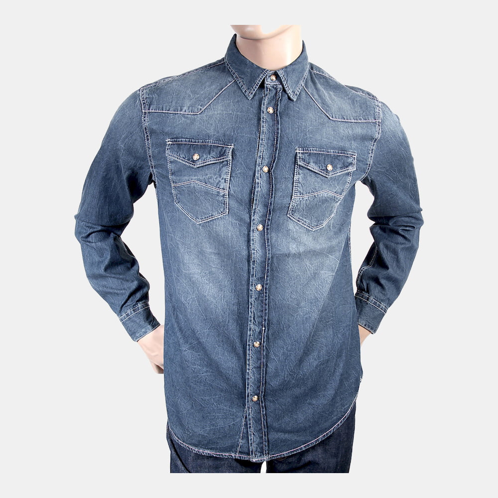 Armani Camisa Shirt T6c19 Qb Denim Denim Shot4