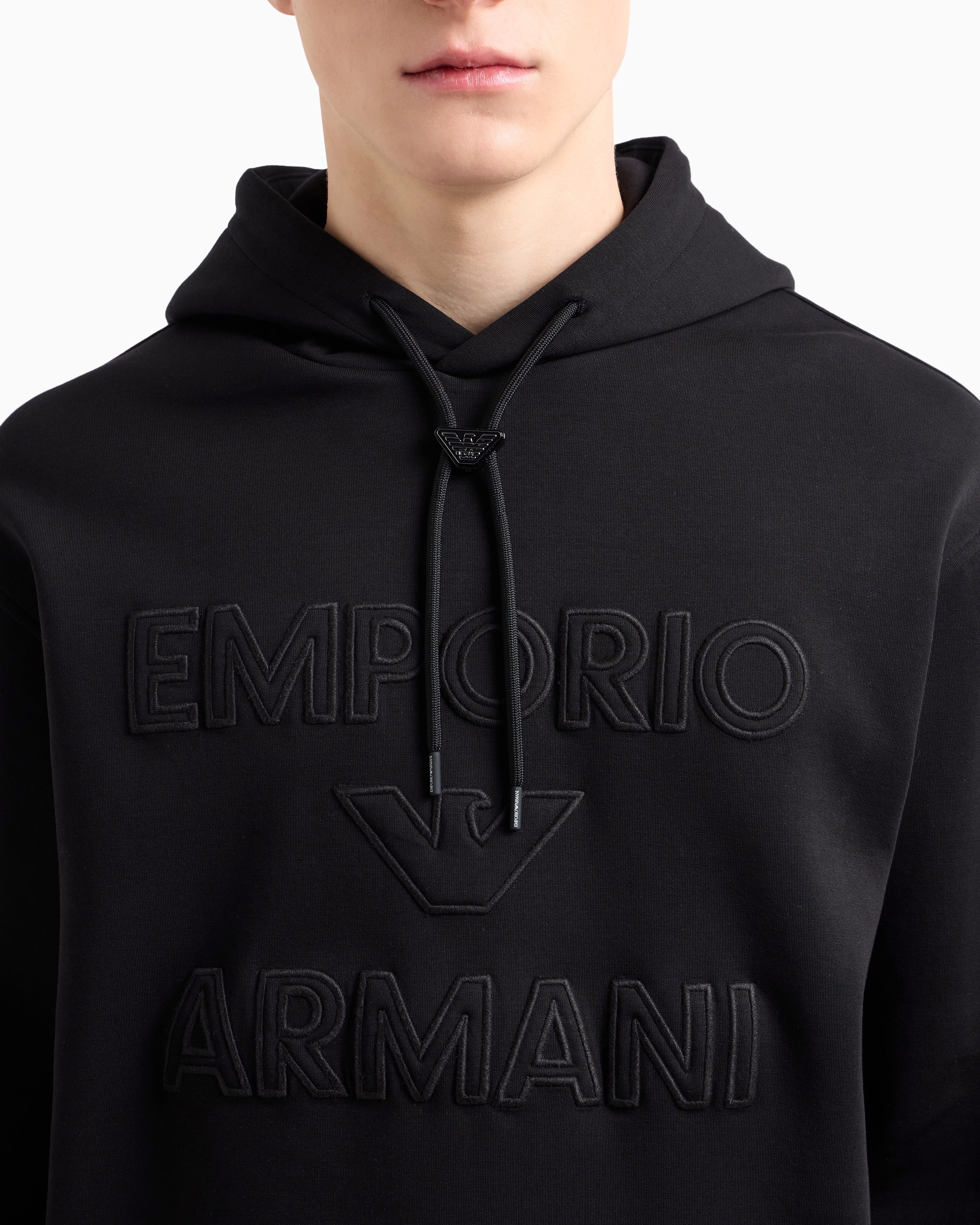 Armani Camisola Hoodie Em001121 Af10013 Black Preto_shot1