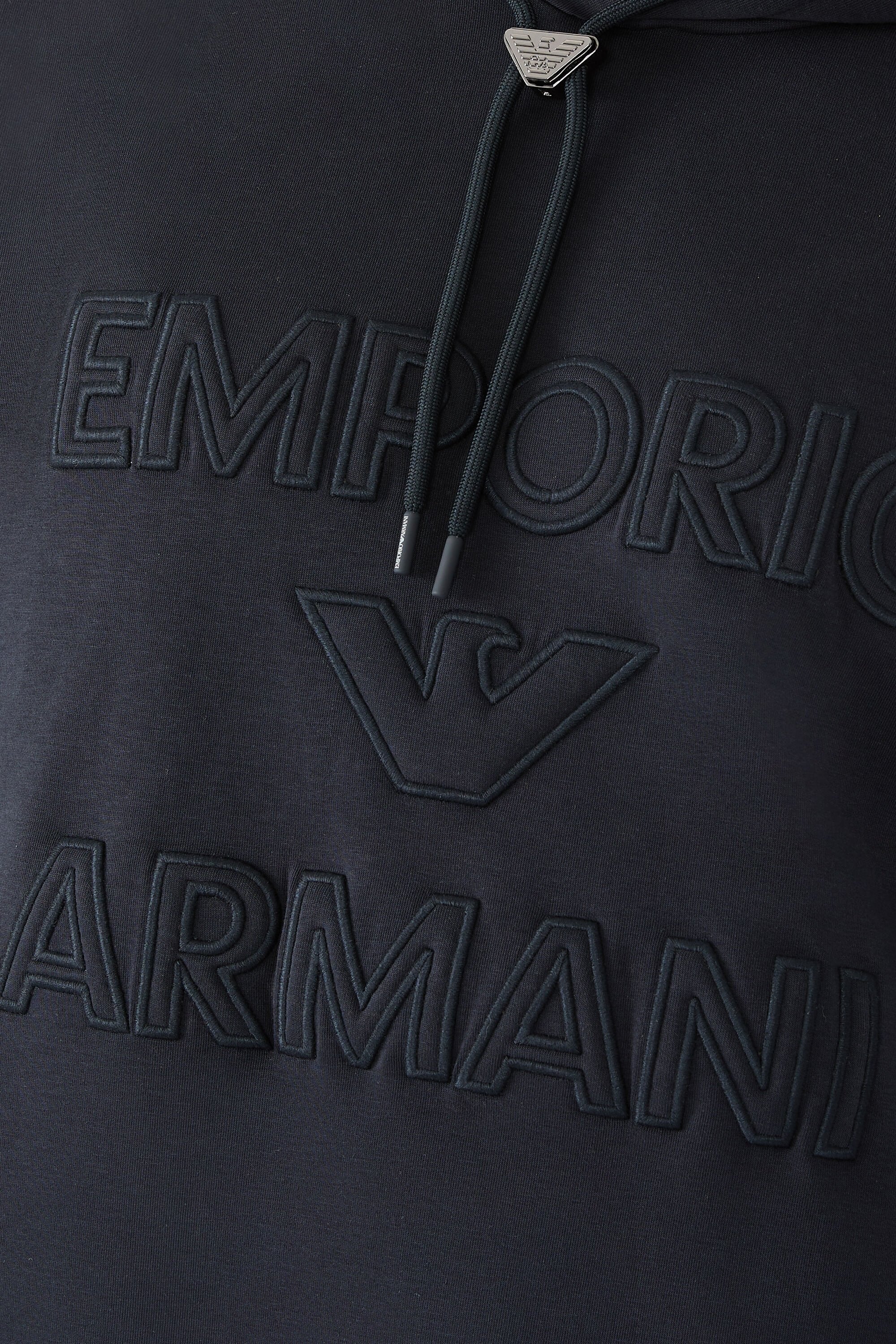 Armani Camisola Hoodie Em001121 Af10013 Navy Navy_shot2