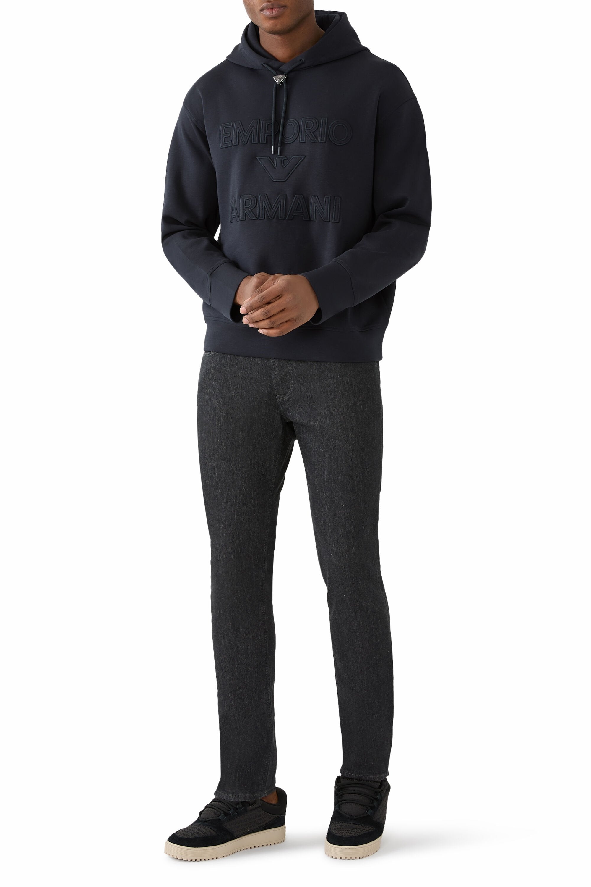 Armani Camisola Hoodie Em001121 Af10013 Navy Navy_shot3