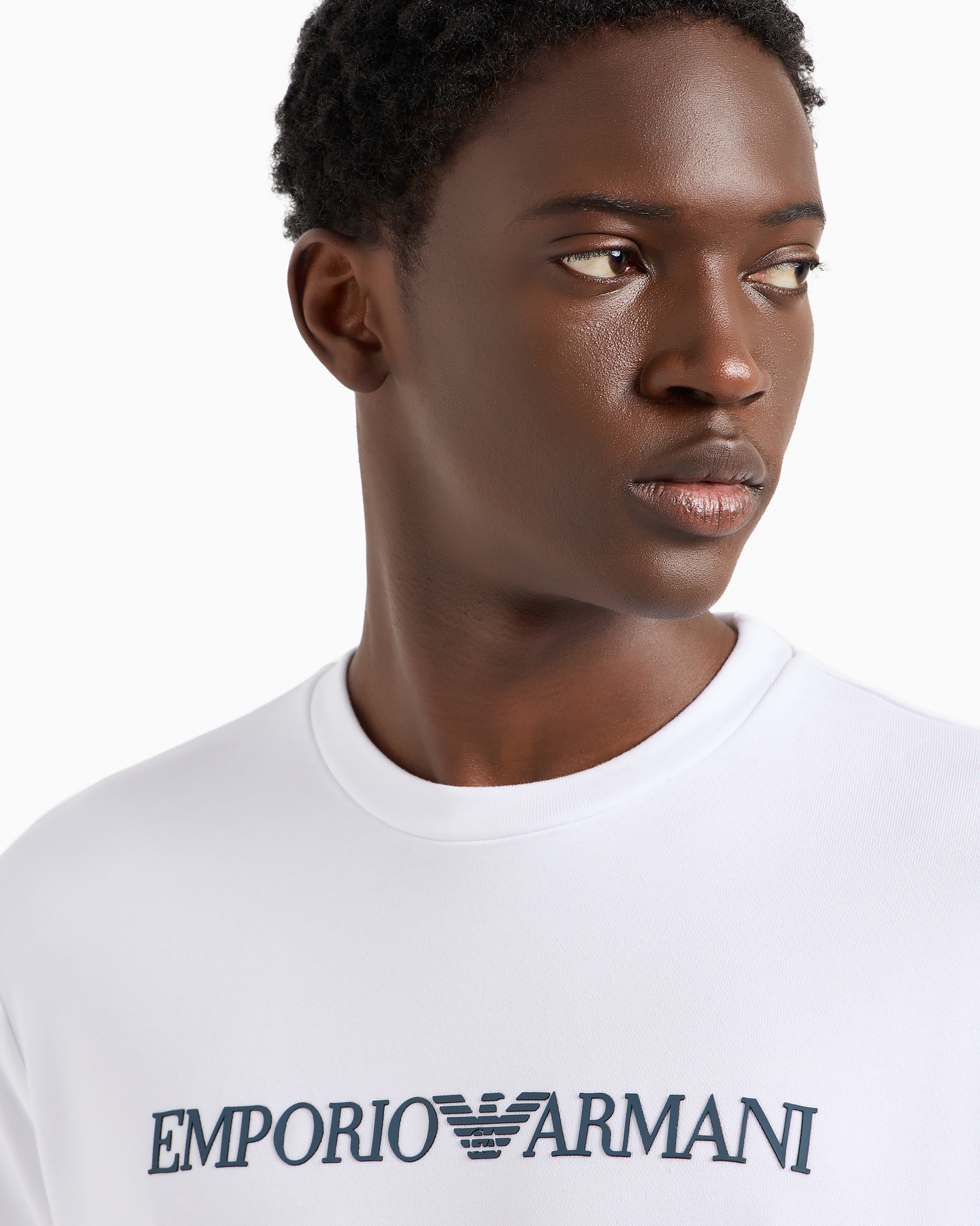 Armani Camisola Sweat 8n1mr6 1jriz White.logo Branco_shot1