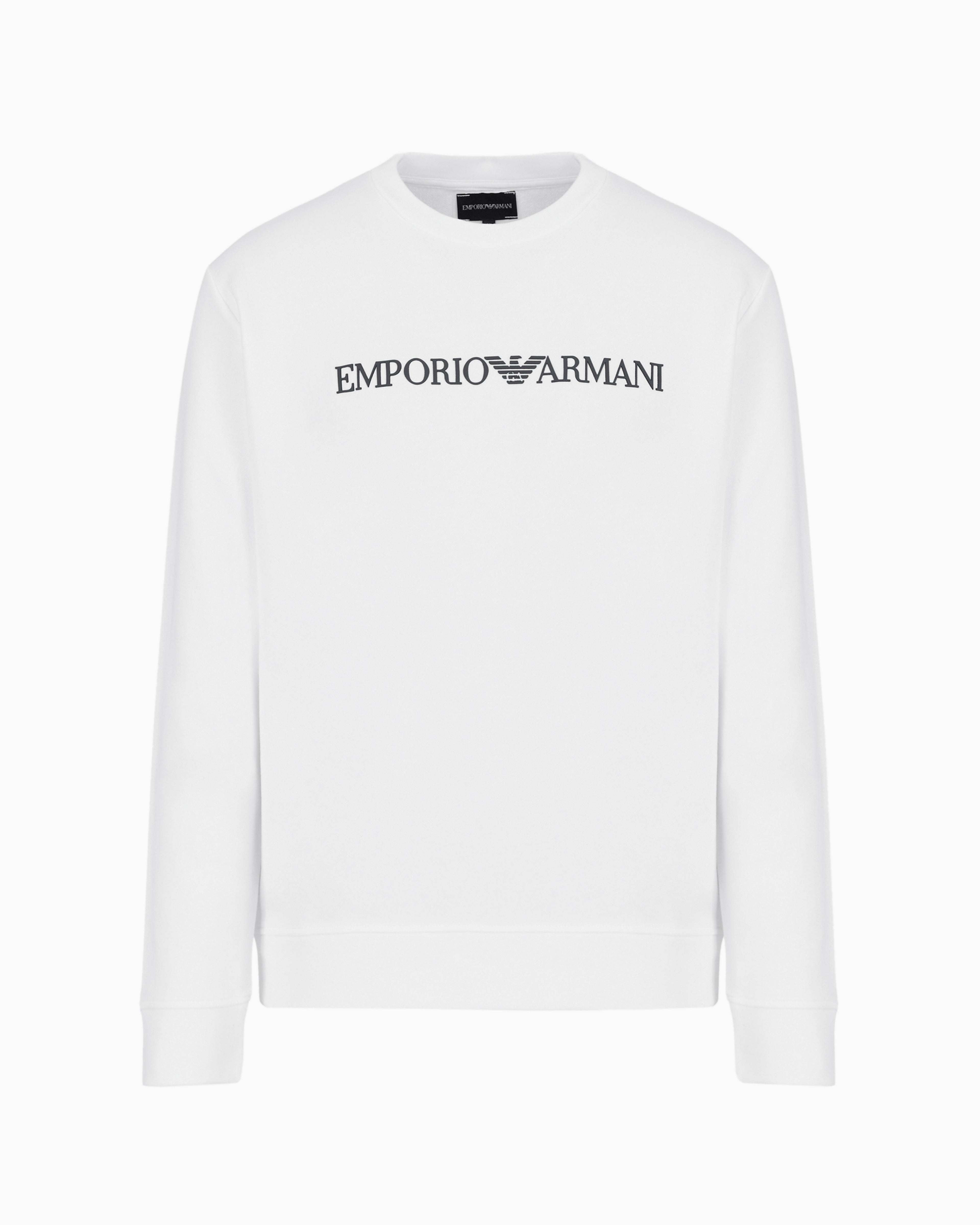 Armani Camisola Sweat 8n1mr6 1jriz White.logo Branco_shot4