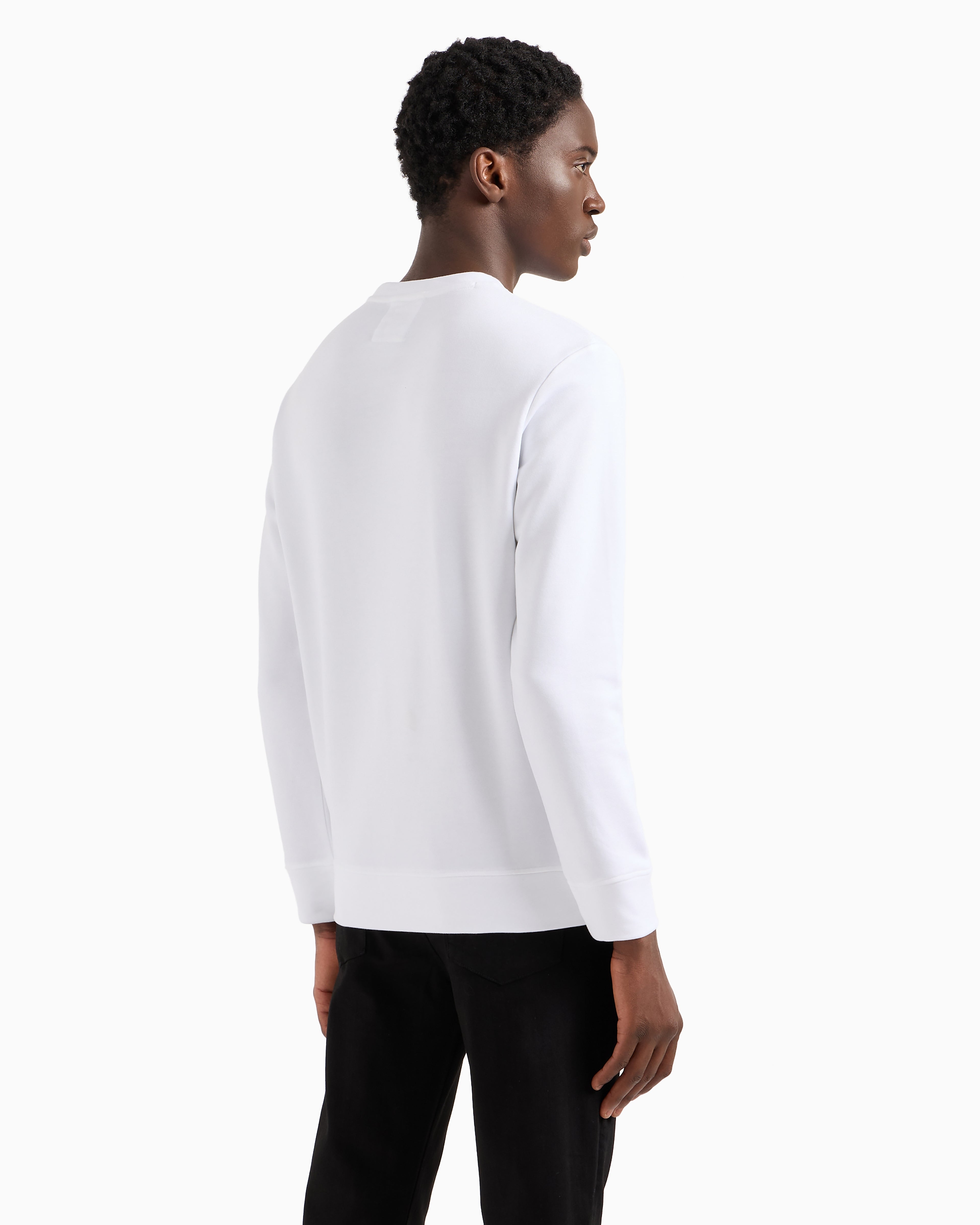 Armani Camisola Sweat 8n1mr6 1jriz White.logo Branco_shot5