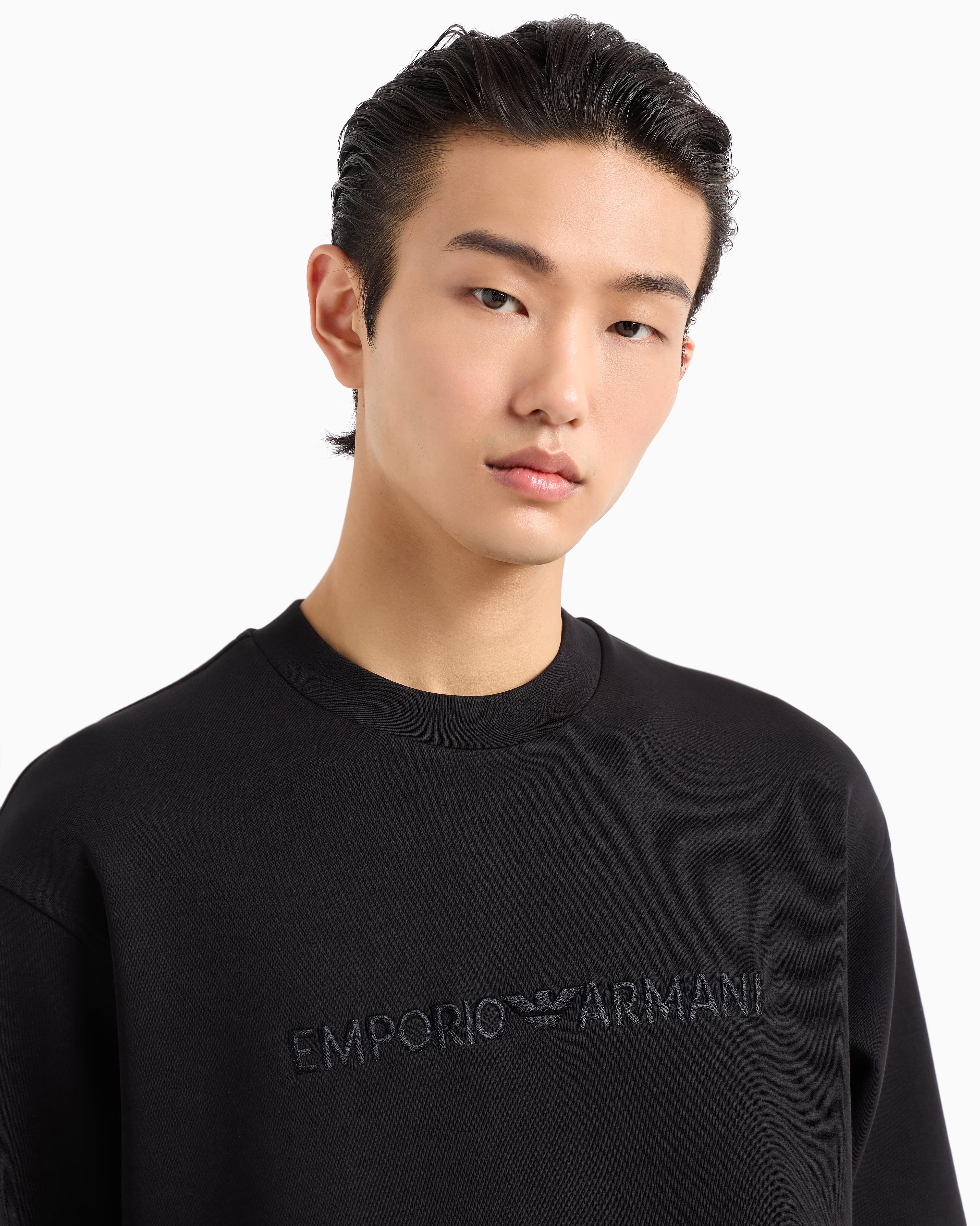 Armani Camisola Sweat Em001126 Af10013 Black Preto_shot1