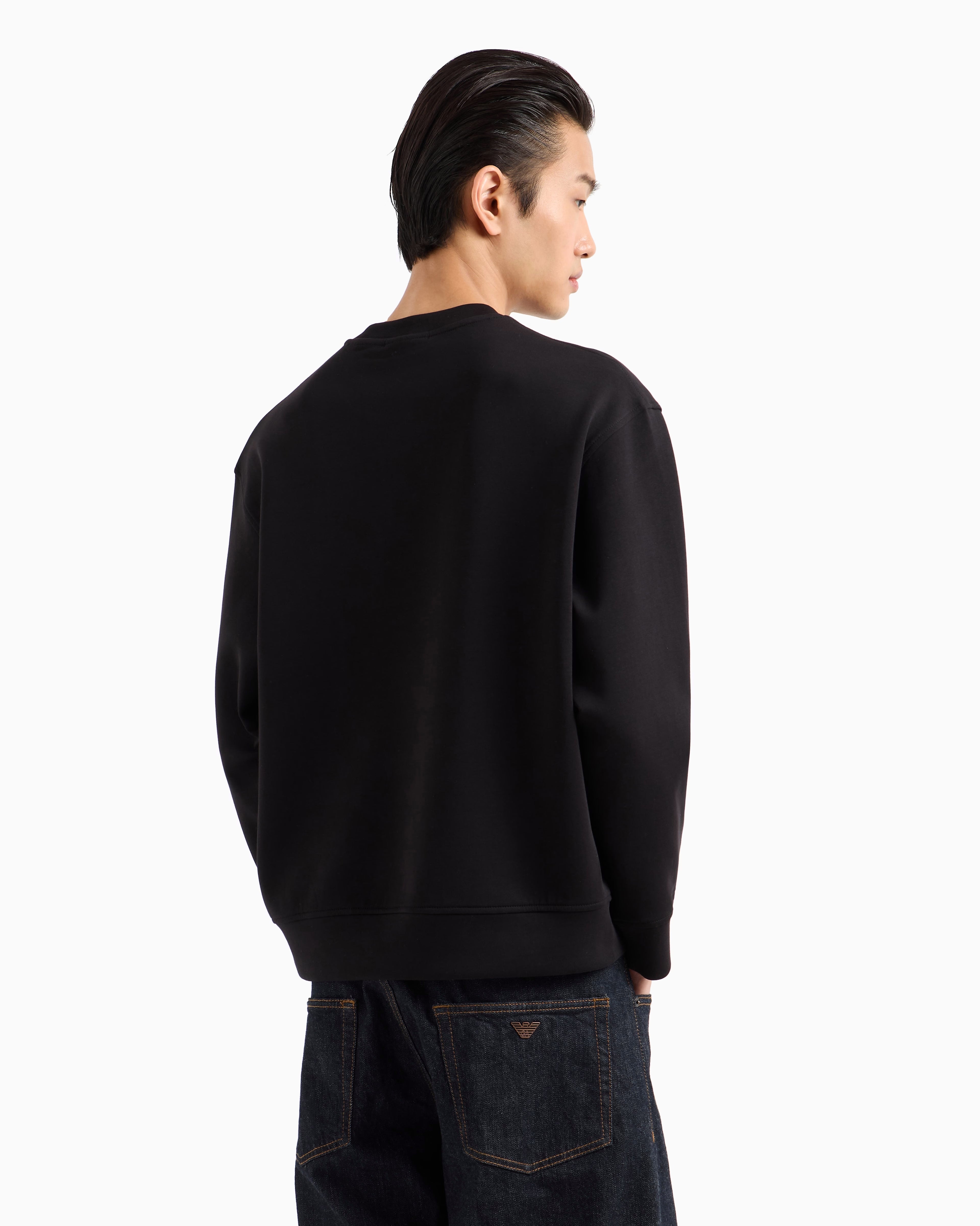 Armani Camisola Sweat Em001126 Af10013 Black Preto_shot4