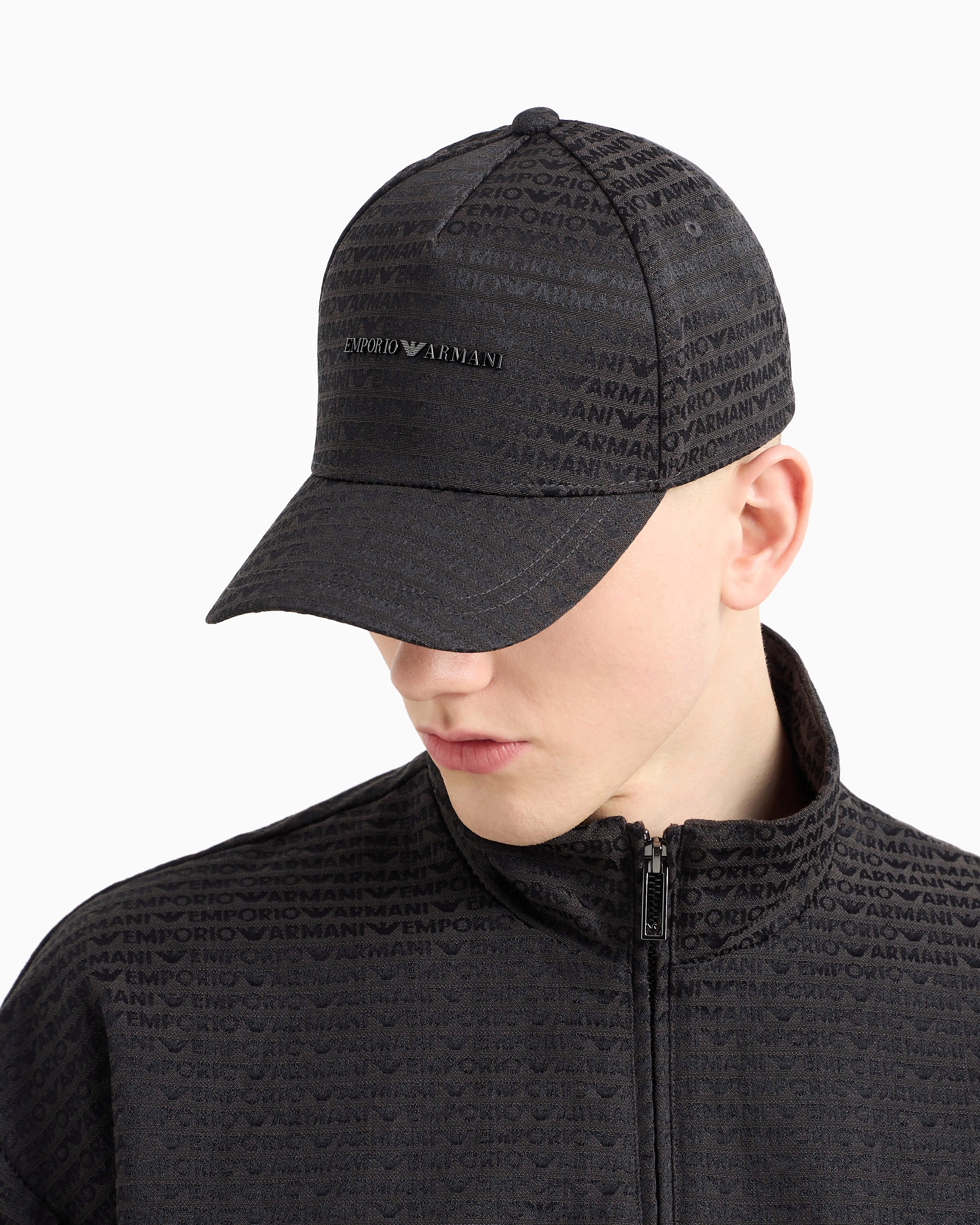 Cap Emporio Armani Preto Logo Jacquard