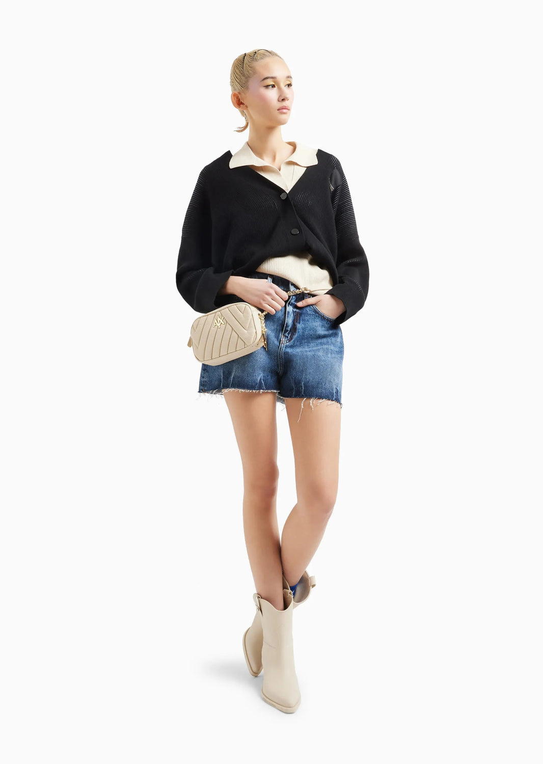 Armani Cardigan 3dye1l Ym1nz Black Blue Preto Azul_shot3