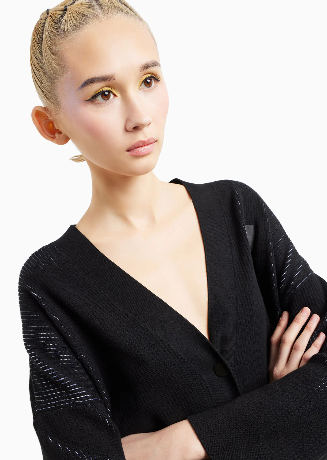 Cardigan Armani Exchange Exchange Preto E Azul