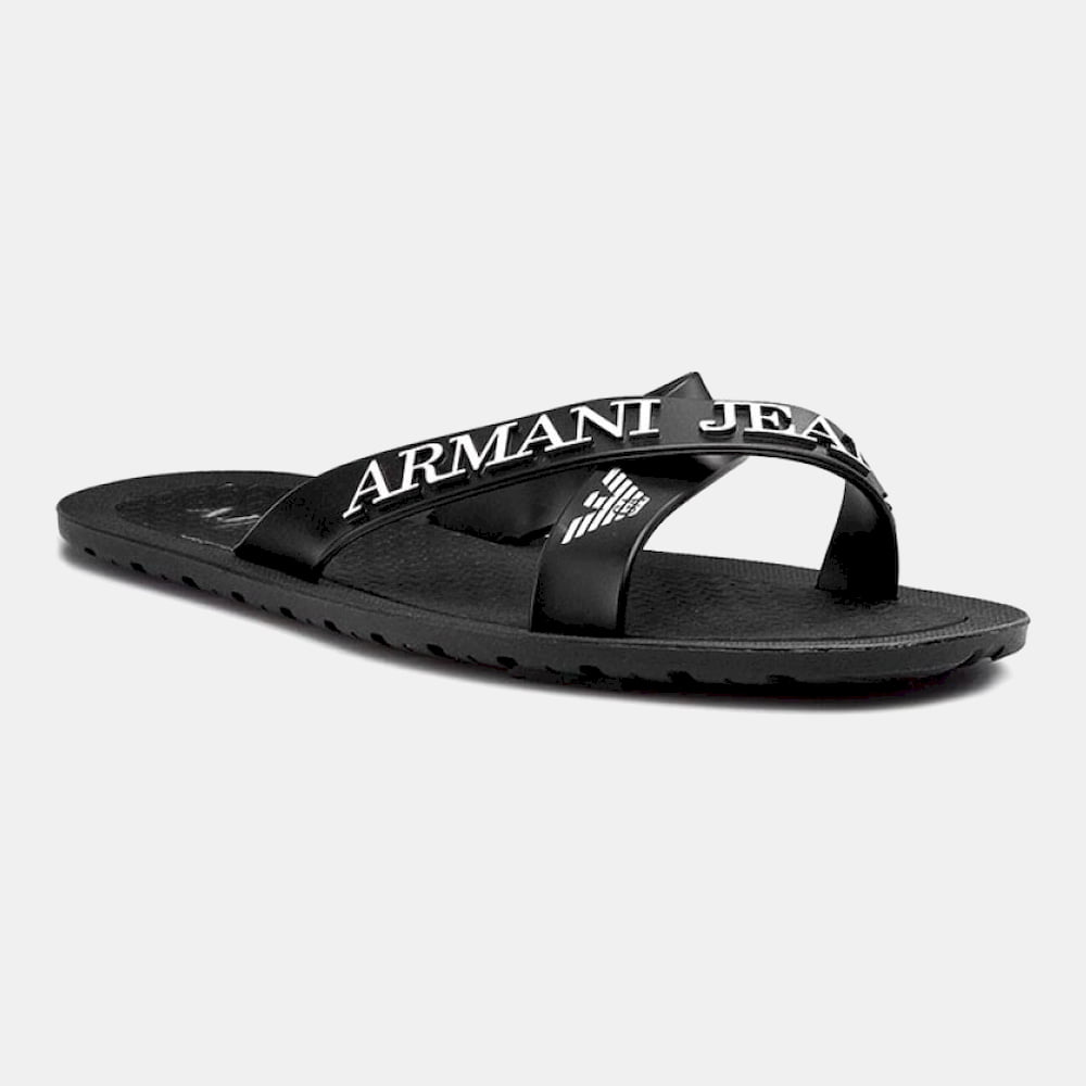 Armani Chinelos Slippers 06597 69 Black Preto Shot2