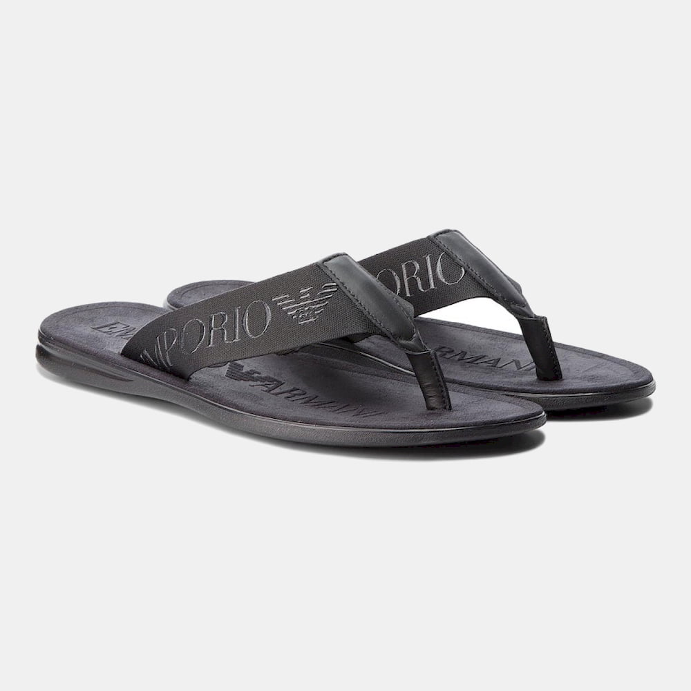 Armani Chinelos Slippers P082 Xl421 Blk Black Preto Preto Shot2