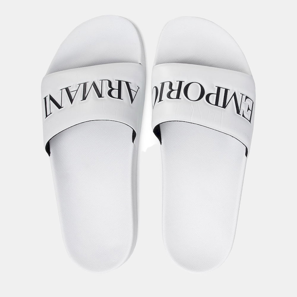 Armani Chinelos Slippers P103 Xl792 White Branco Shot10