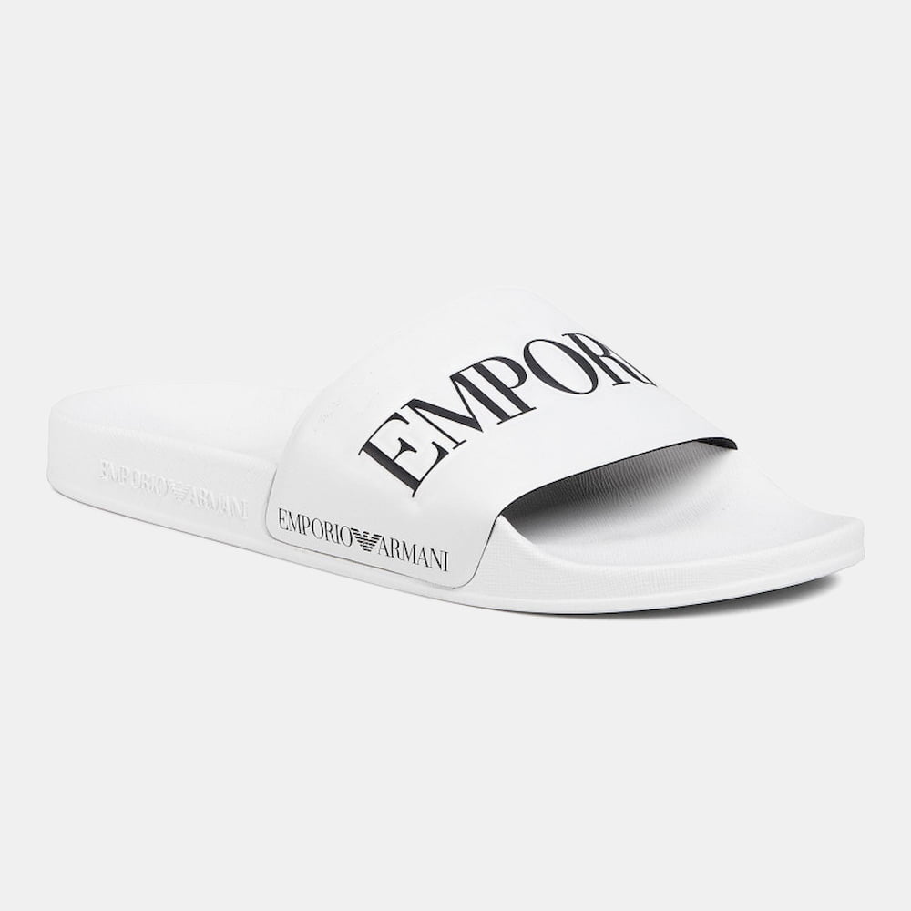 Armani Chinelos Slippers P103 Xl792 White Branco Shot2