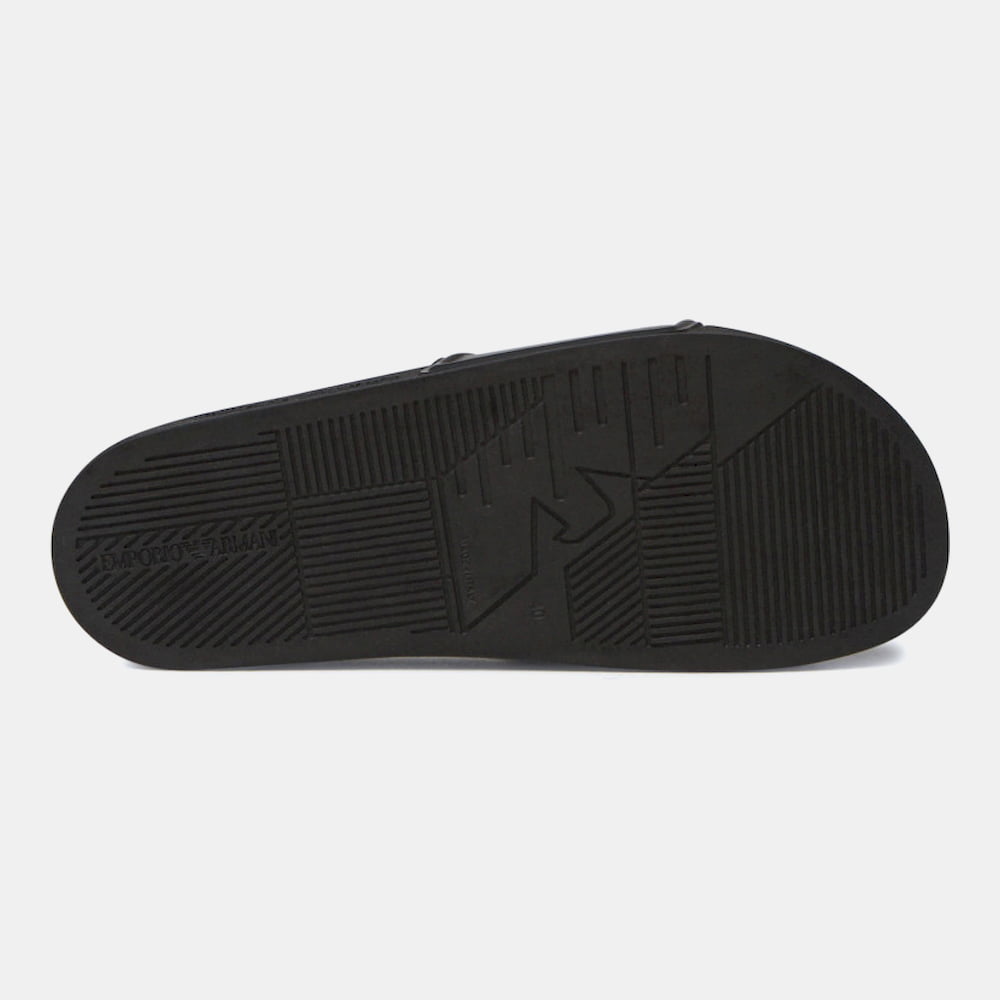 Armani Chinelos Slippers Ps01 Xn129 Black Preto Shot8