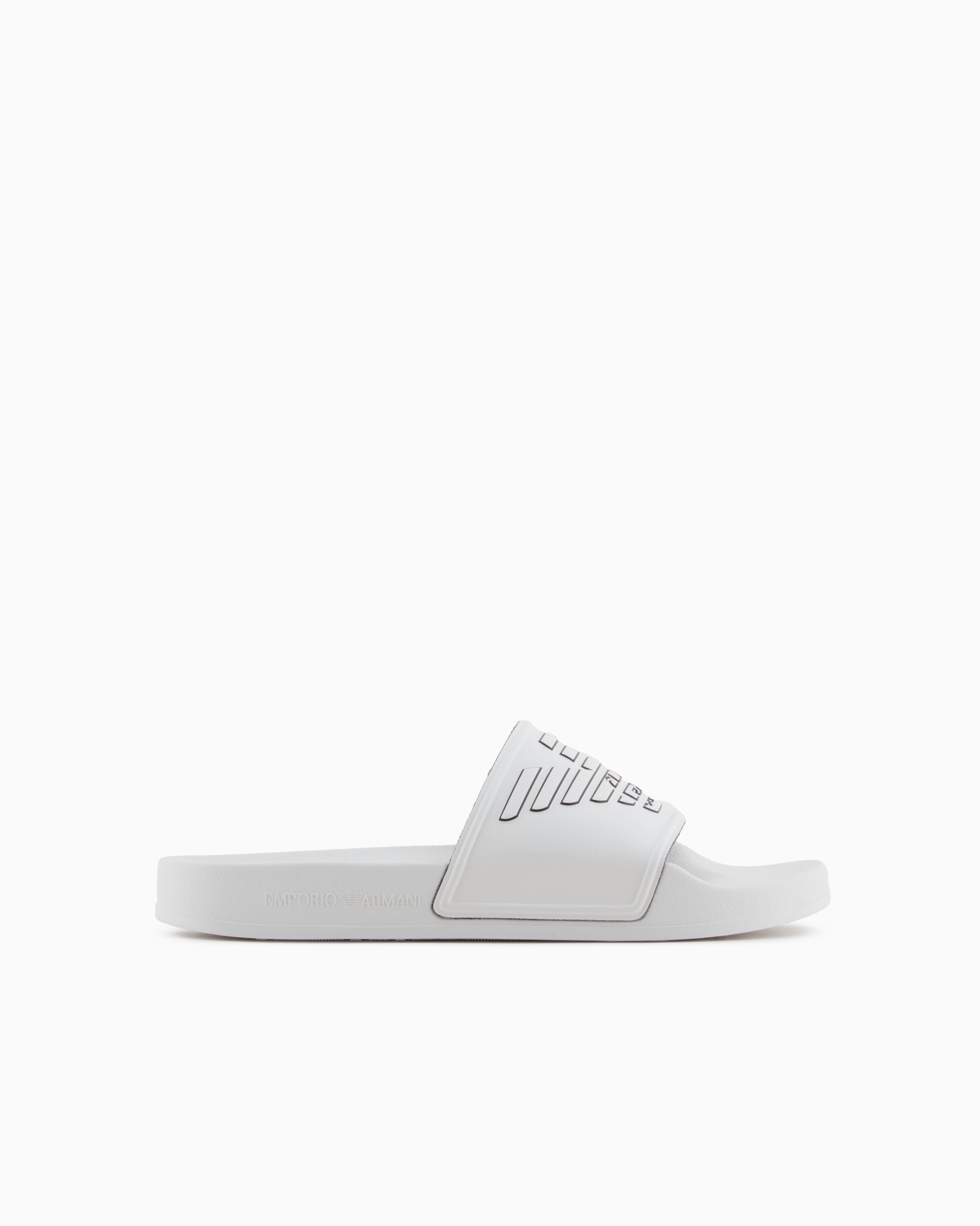 Armani Chinelos Slippers Xvps11 Xr273 Whi Black Branco Preto_shot5