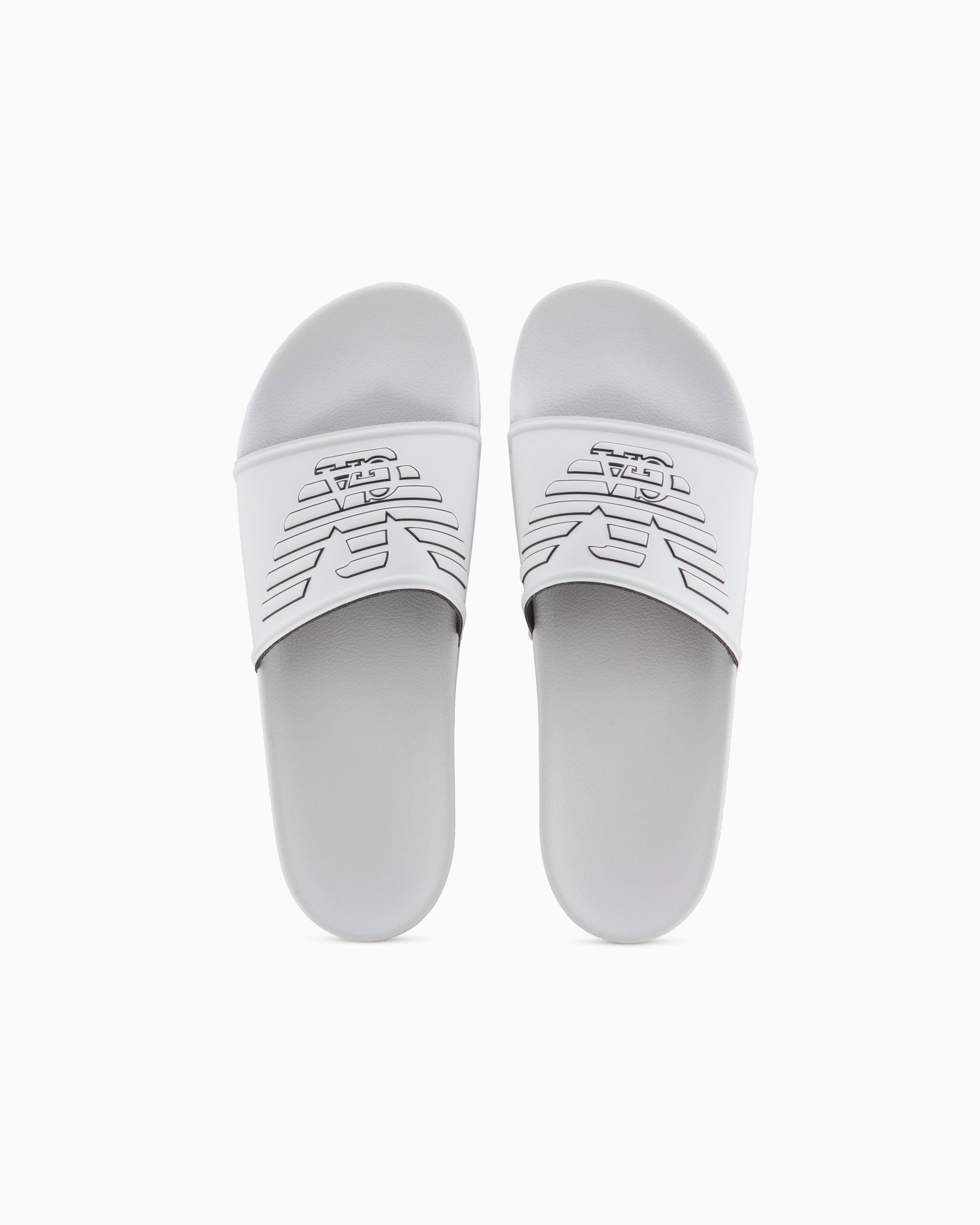 Armani Chinelos Slippers Xvps11 Xr273 Whi Black Branco Preto_shot6