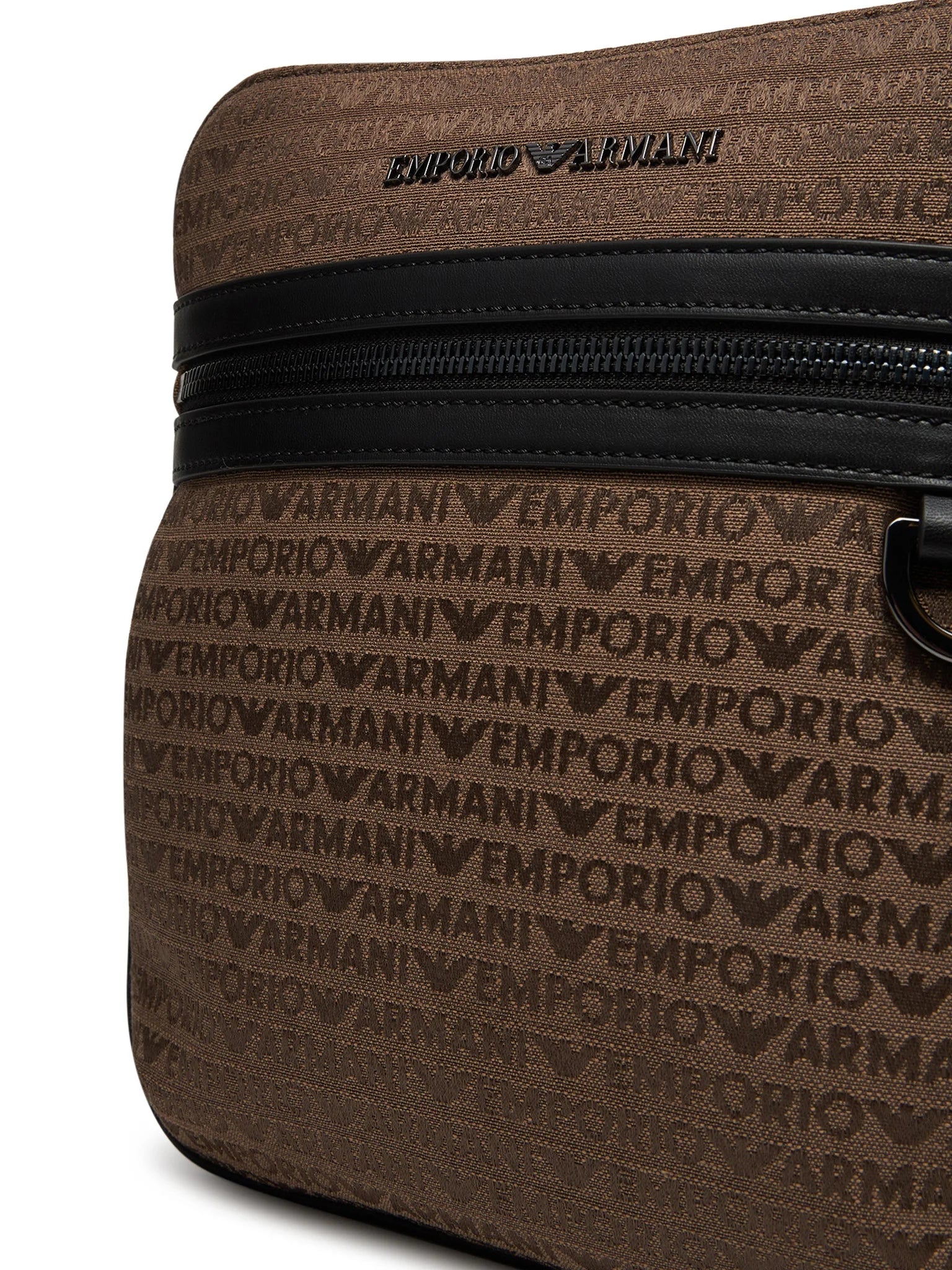 Crossbody Emporio Armani Chocolate Logo Jacquard