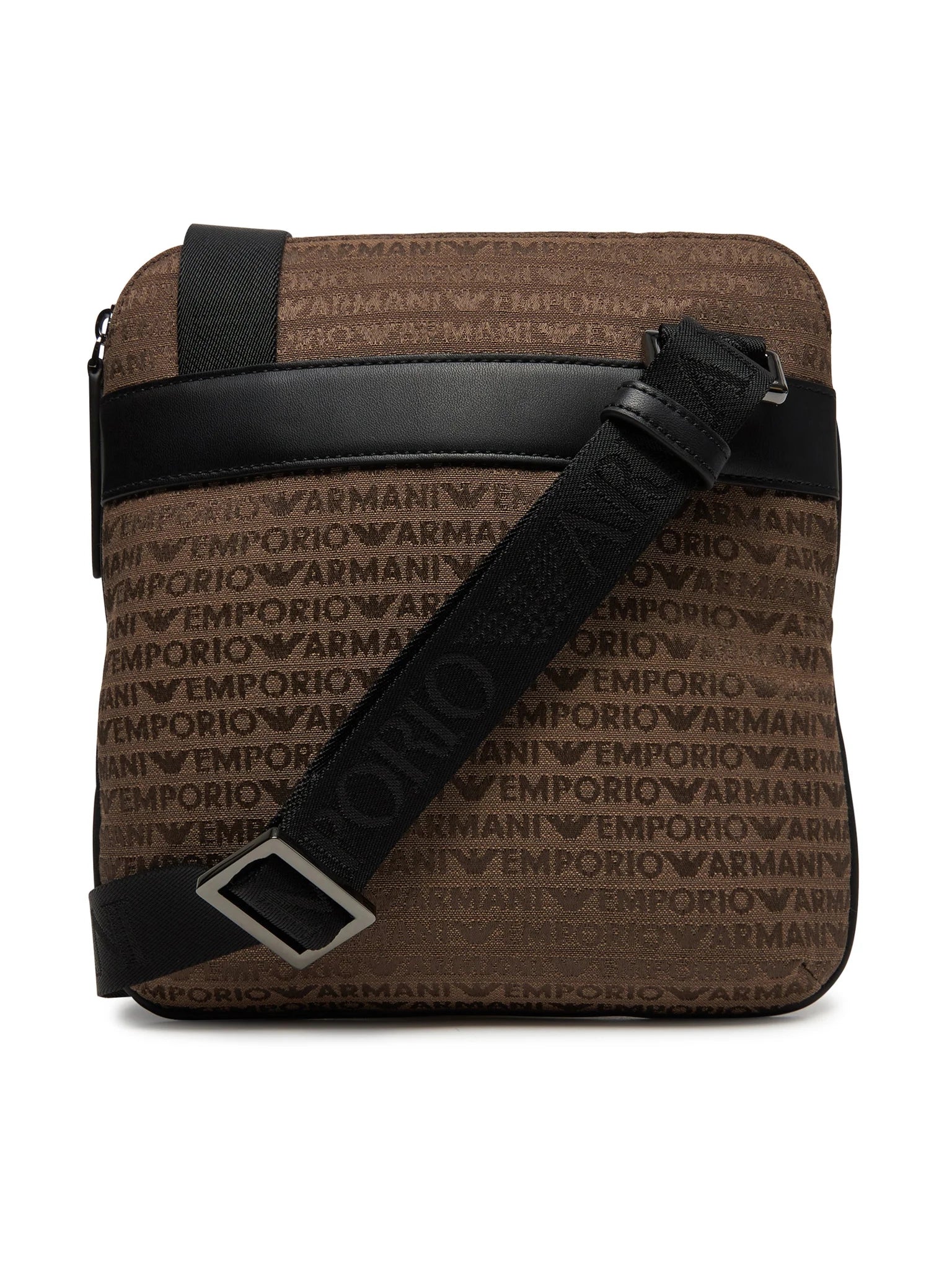 Crossbody Emporio Armani Chocolate Logo Jacquard