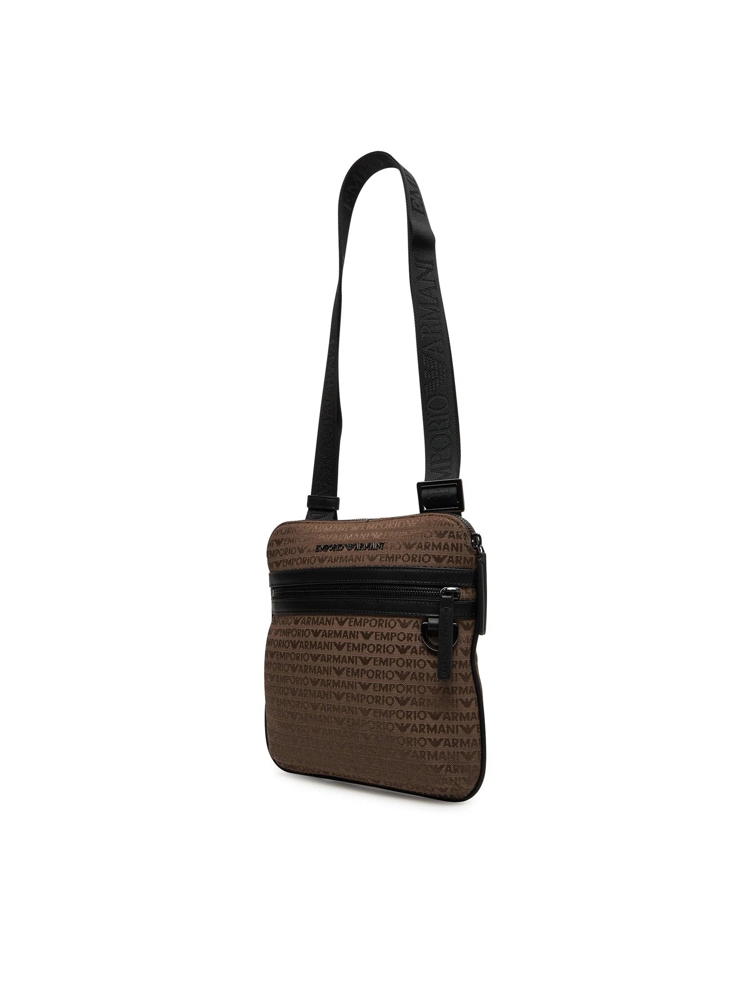 Crossbody Emporio Armani Chocolate Logo Jacquard