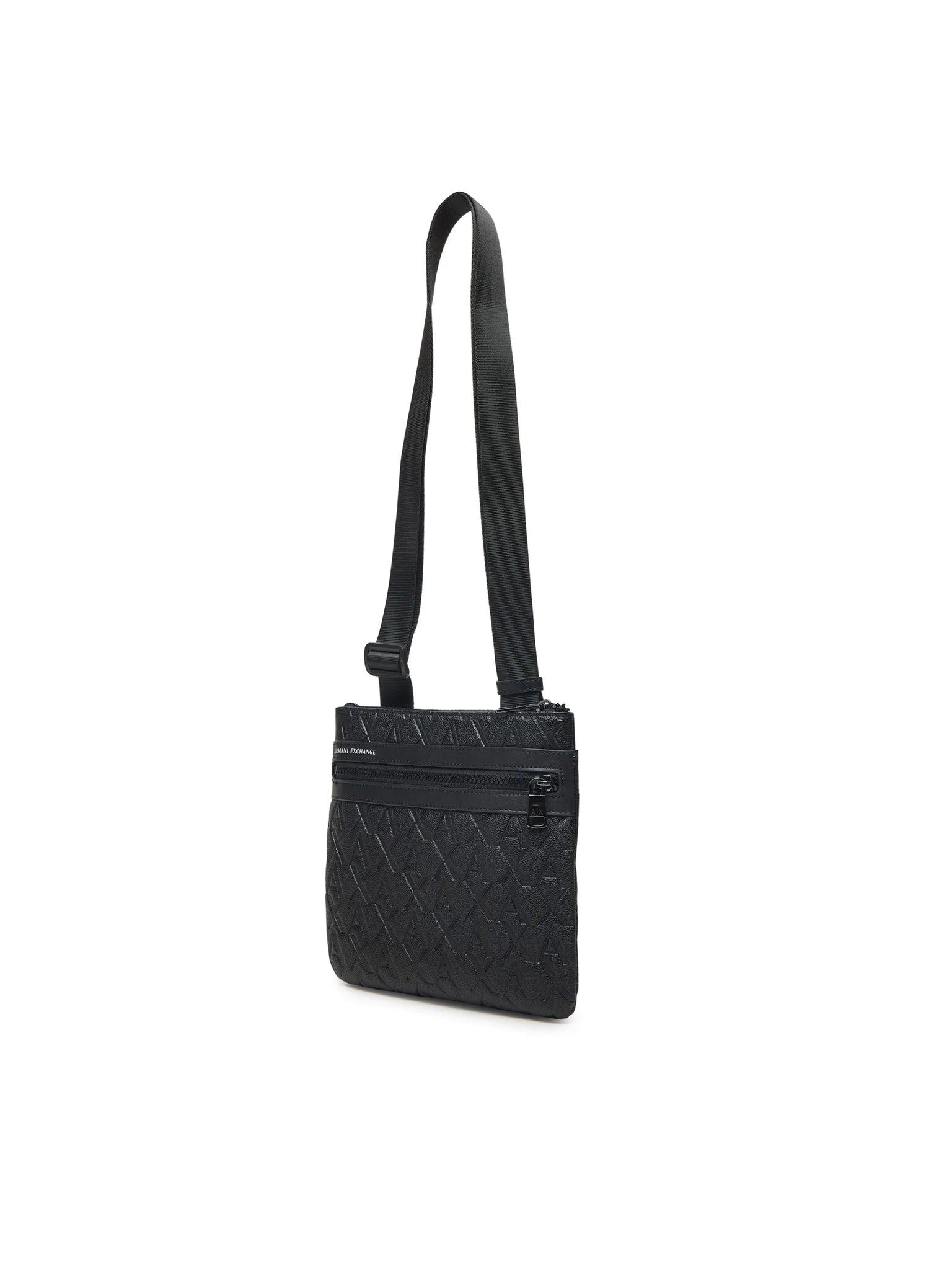 Crossbody Armani Exchange Preto Logo Jacquard