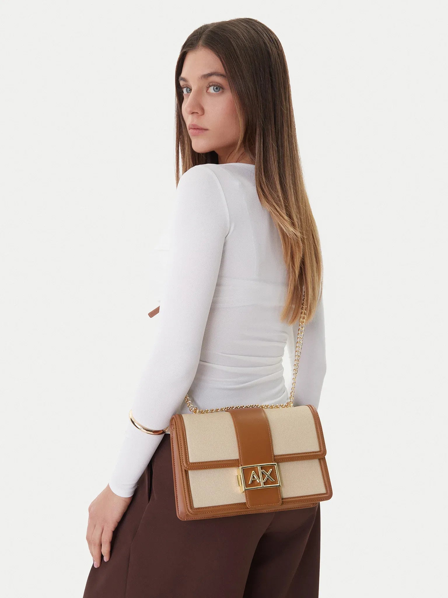 Armani Exchange Bolsa Bag Xw000070 Af22570 Natural Natural_shot1