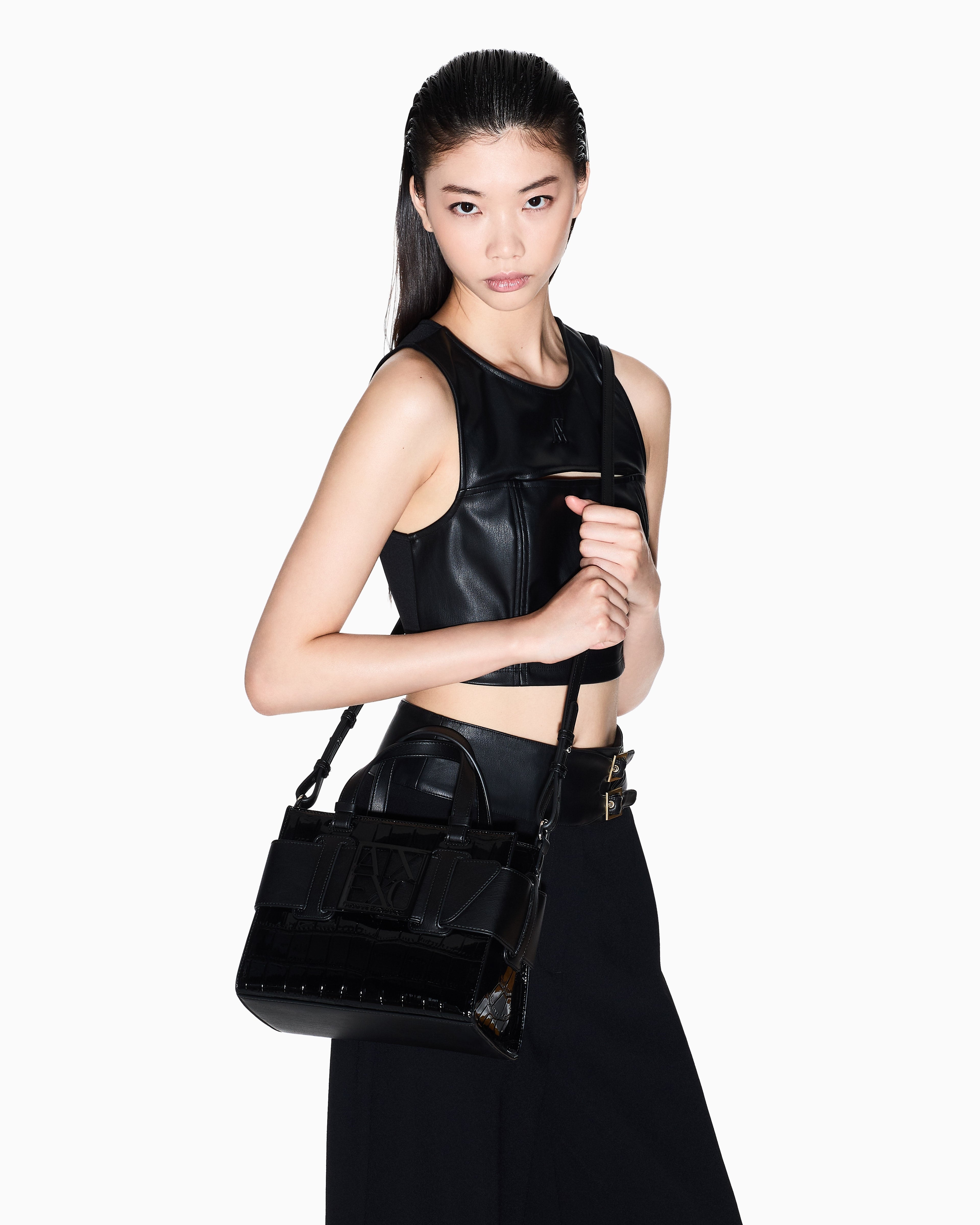 Armani Exchange Bolsa Bag Xw000392 Af17144 Black Preto_shot6