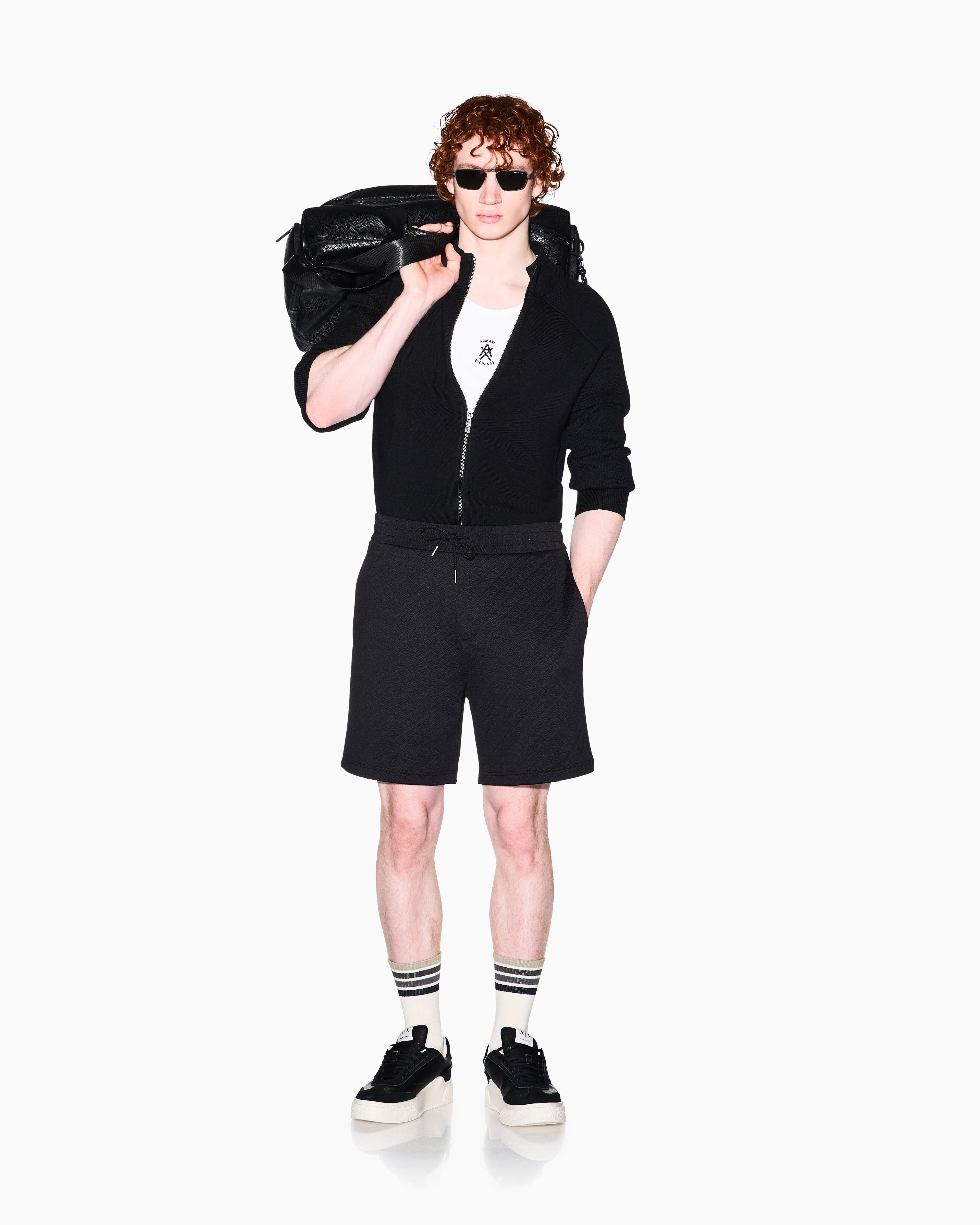 Armani Exchange Calcao Shorts Xm002345 Af21862 Black Preto_shot3
