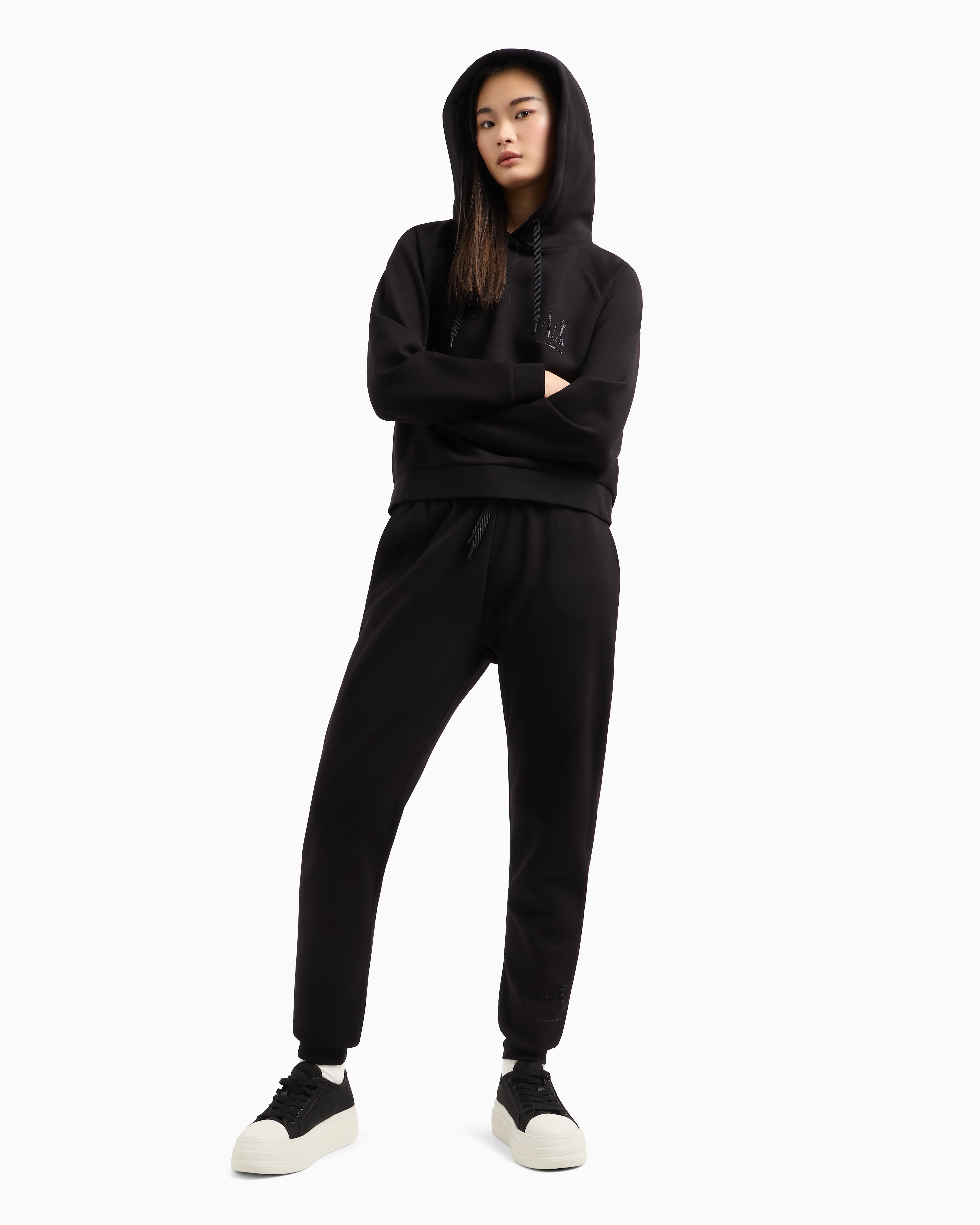 Armani Exchange Calcas Training Pants Xw000828 Af13397 Black Preto_shot2