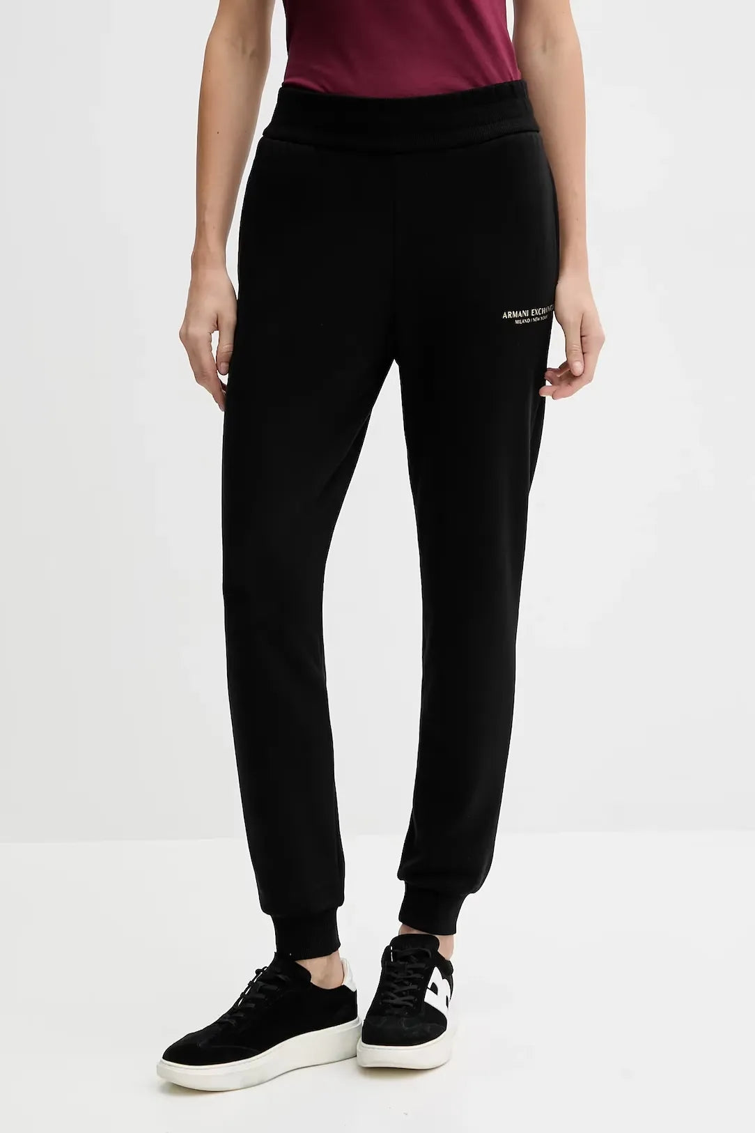 Armani Exchange Calcas Training Pants Xw001454 Af10830 Blk Gold Preto Ouro_shot3