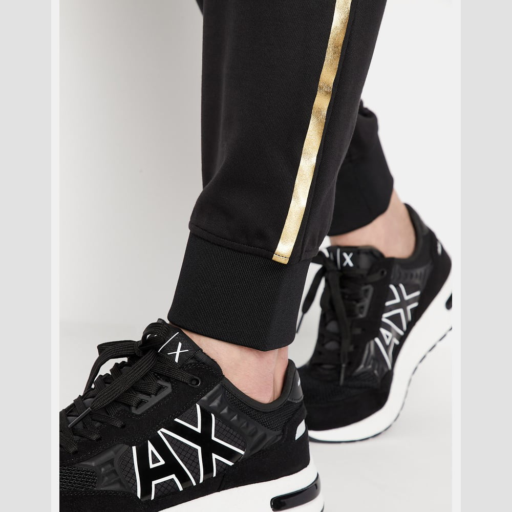 Armani Exchange Calcas Trousers 3lzpna Z9n1z Blk Gold Preto Ouro Shot6