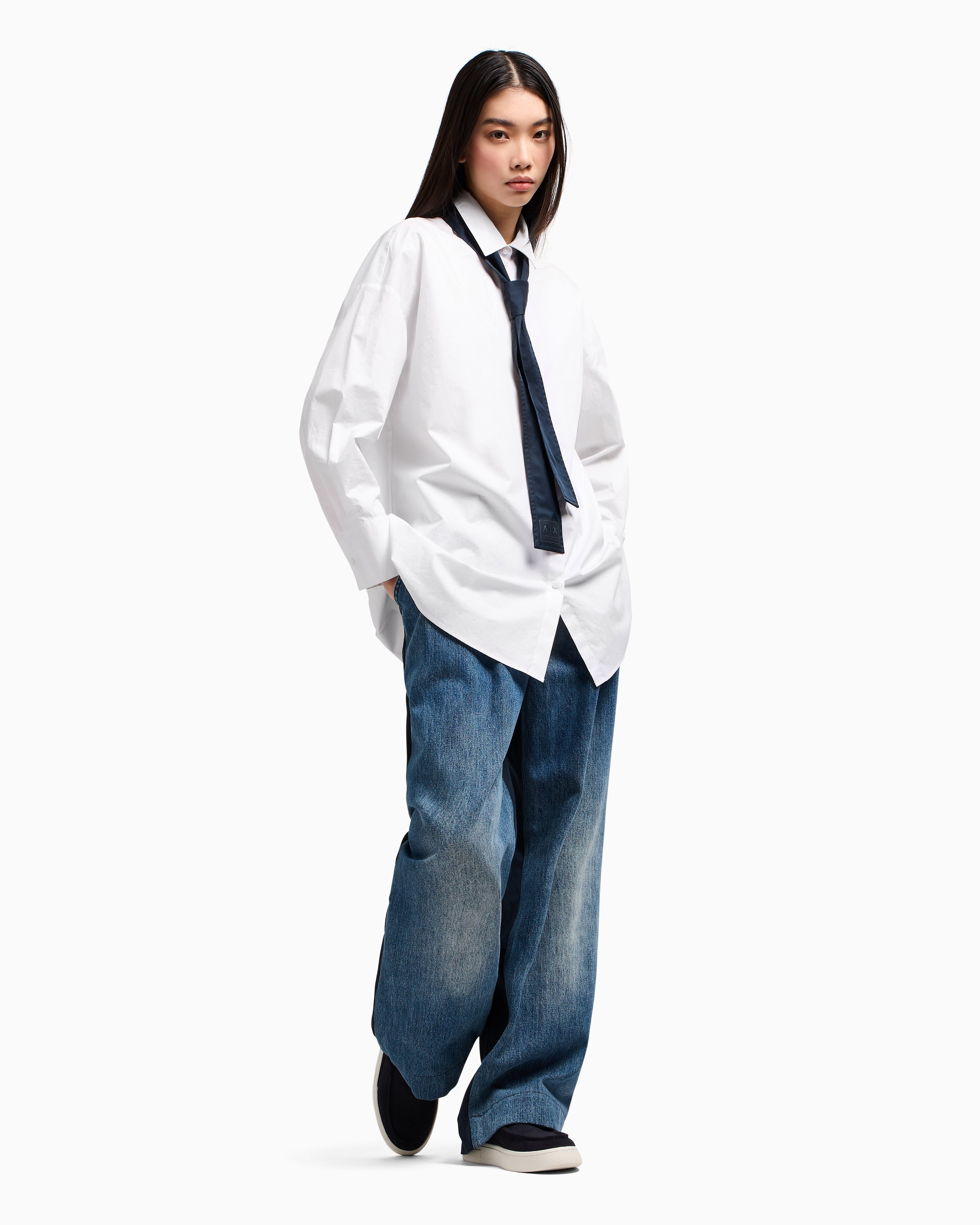 Armani Exchange Camisa Shirt Xw000455 Af12812 White Branco_shot2