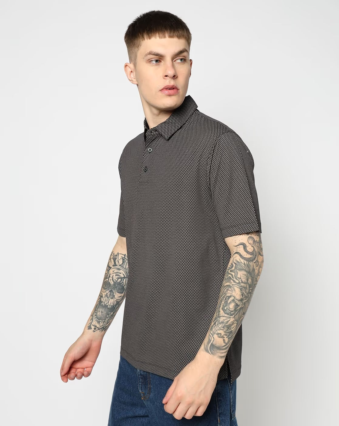 Armani Exchange Camisa Shirt Xm000735 Af10356 Navy Navy_shot5