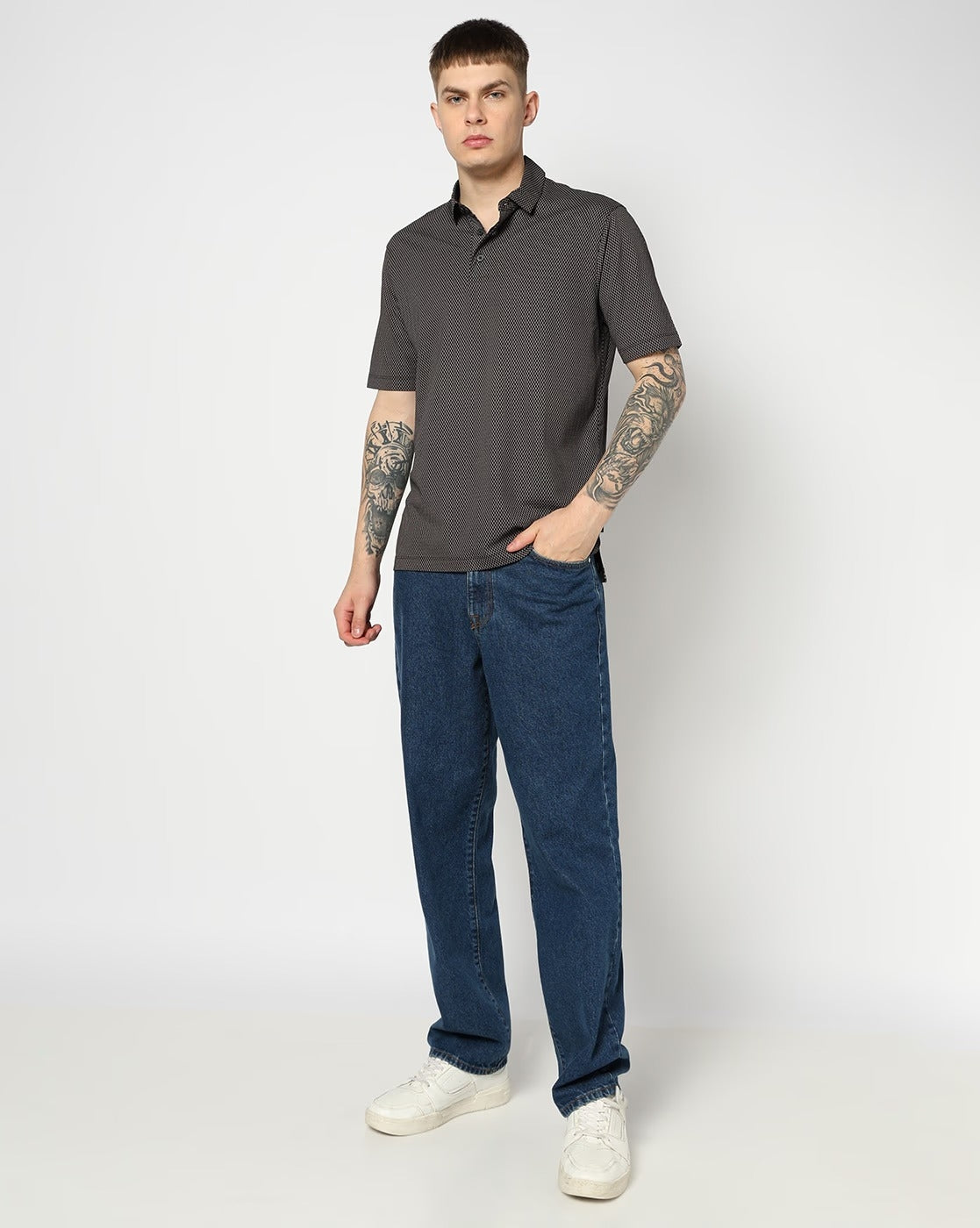 Armani Exchange Camisa Shirt Xm000735 Af10356 Navy Navy_shot6